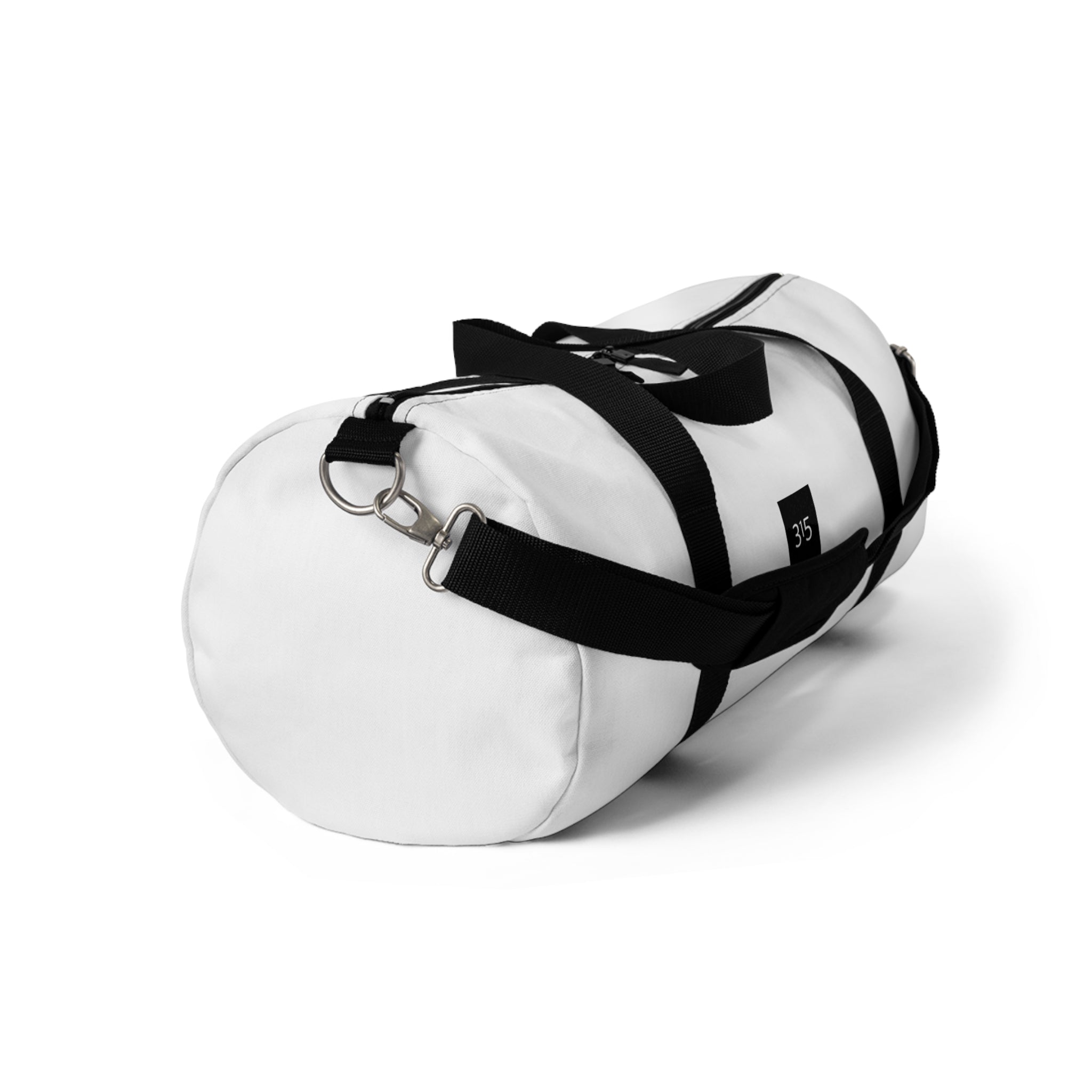 Classic White Duffel Bag – Minimalist Gym & Travel Tote