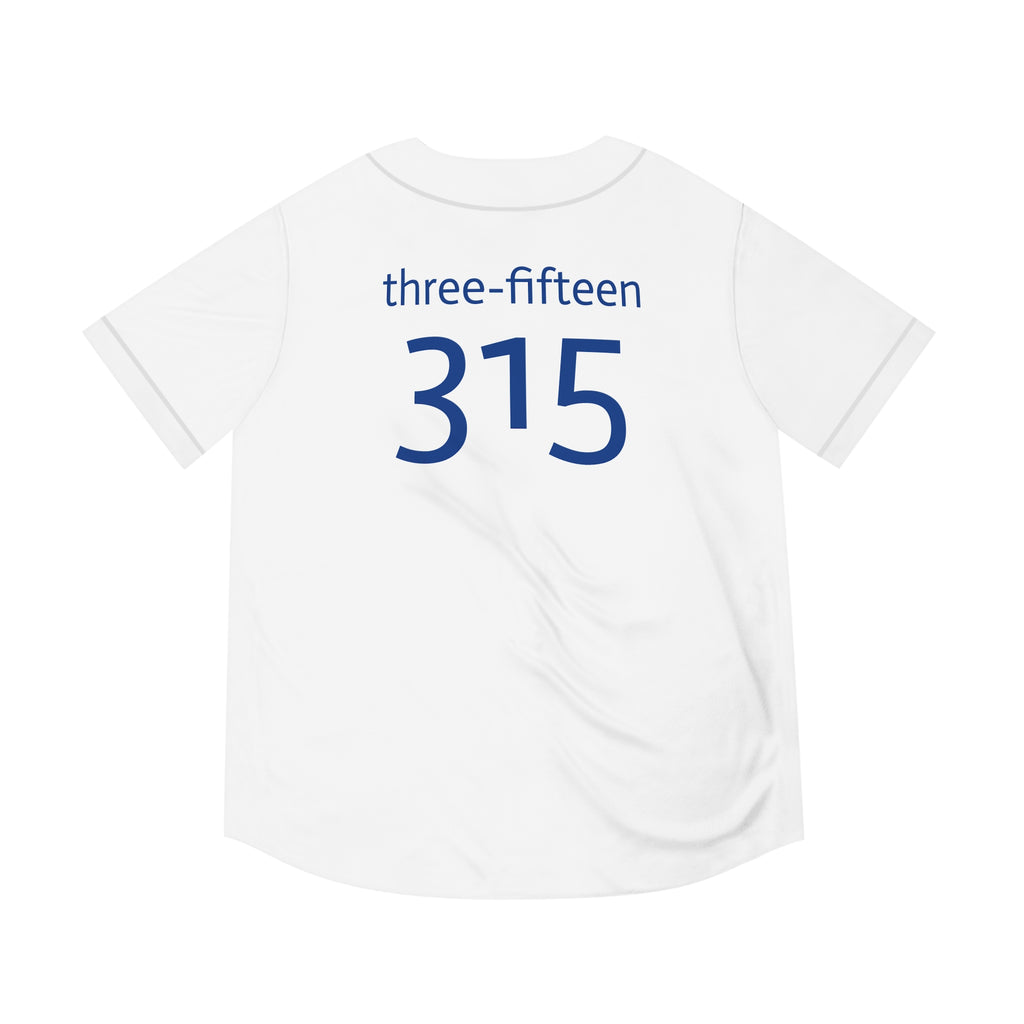 Three-Fifteen Stylish Men's Baseball Jersey with Custom Number 315