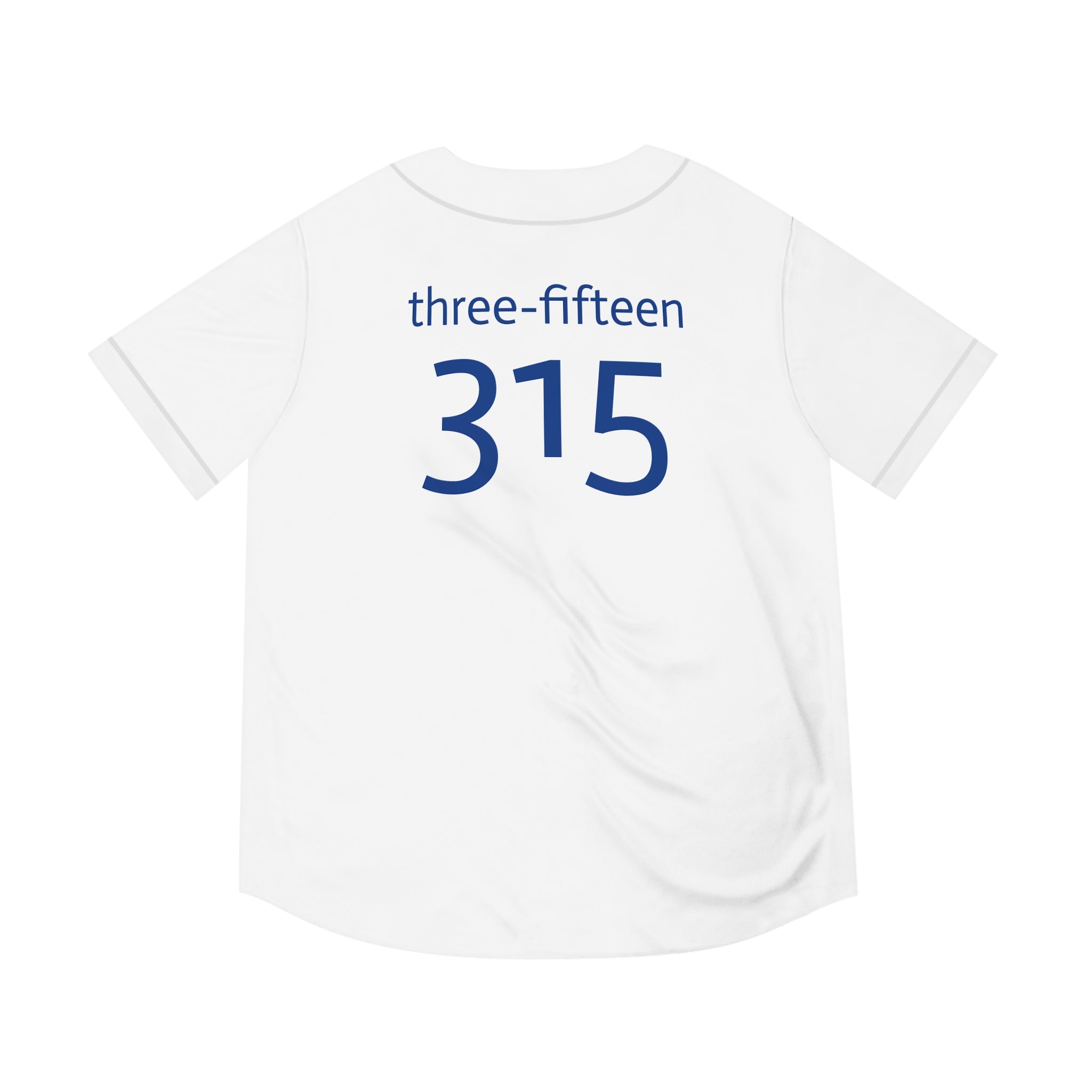 Three-Fifteen Stylish Men's Baseball Jersey with Custom Number 315
