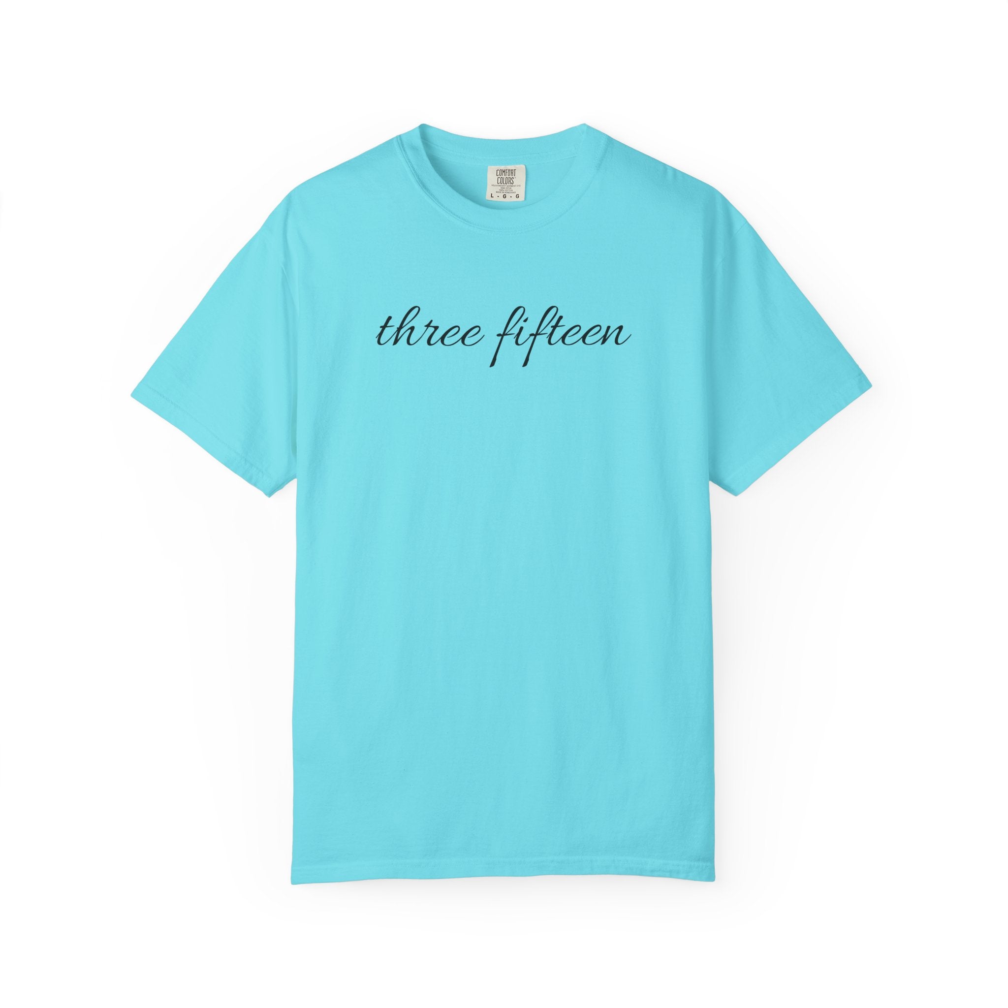 1 - Multi Colors Three Fifteen Cursive Graphic T-Shirt