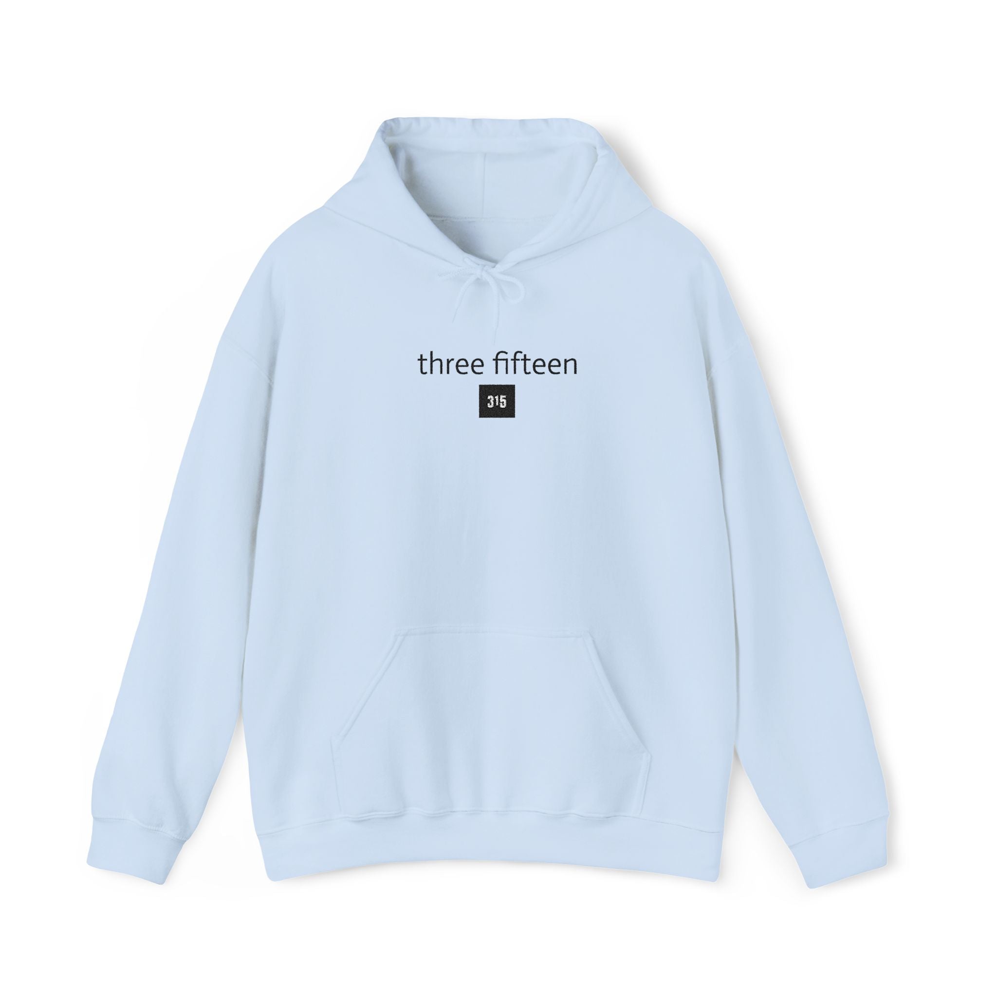 16 - 315 Square Embroidered Hoodie — Minimalist Distressed Graphic Sweatshirt