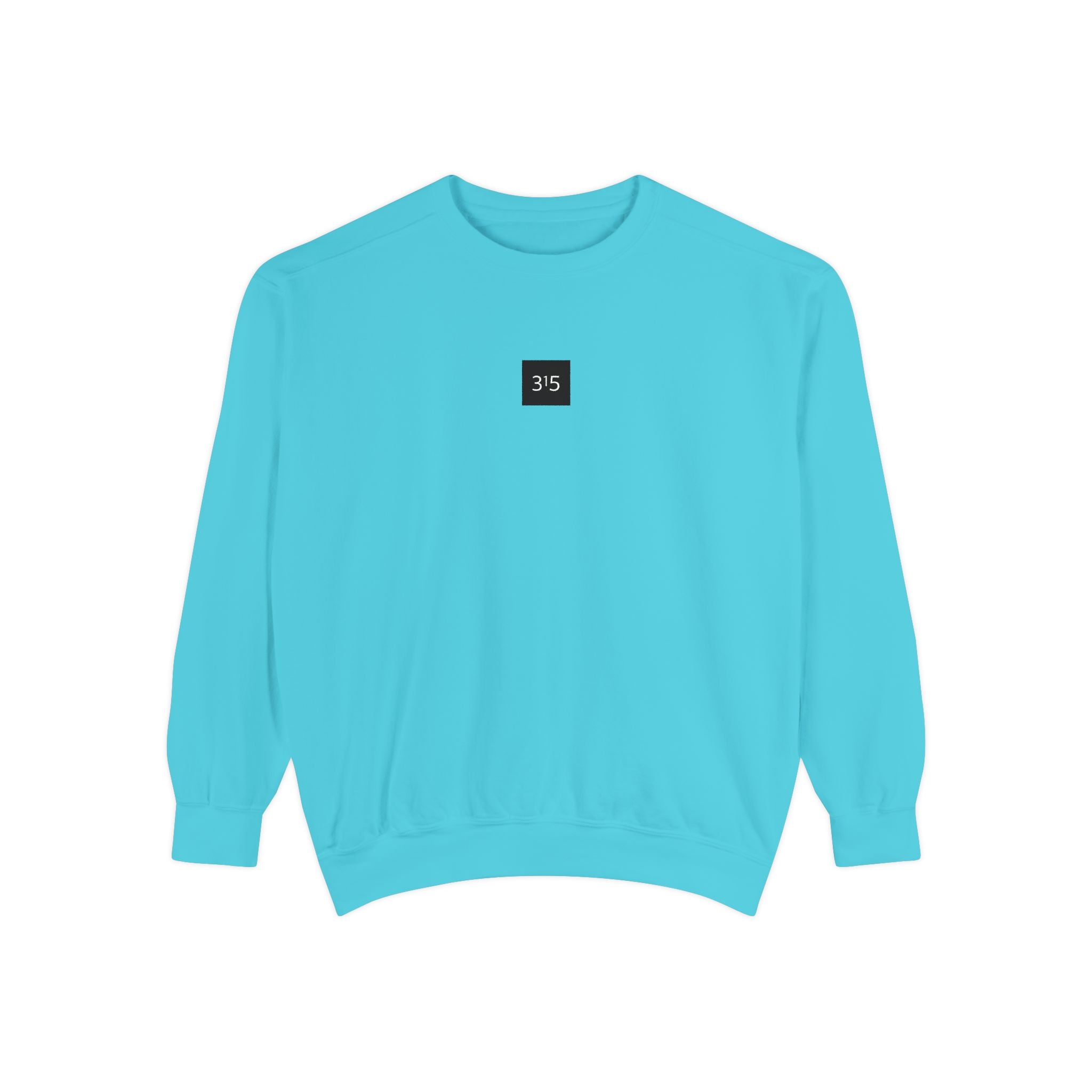 Multi Color Embroidered 315 Minimalist Logo Sweatshirt — White Crewneck Casual Pullover