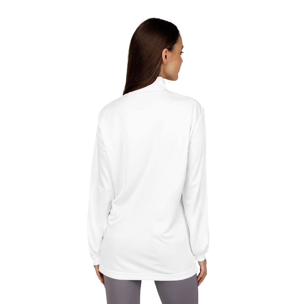 17 - Embroidered Adidas Quarter-Zip Pullover – White adidas® Performance Top
