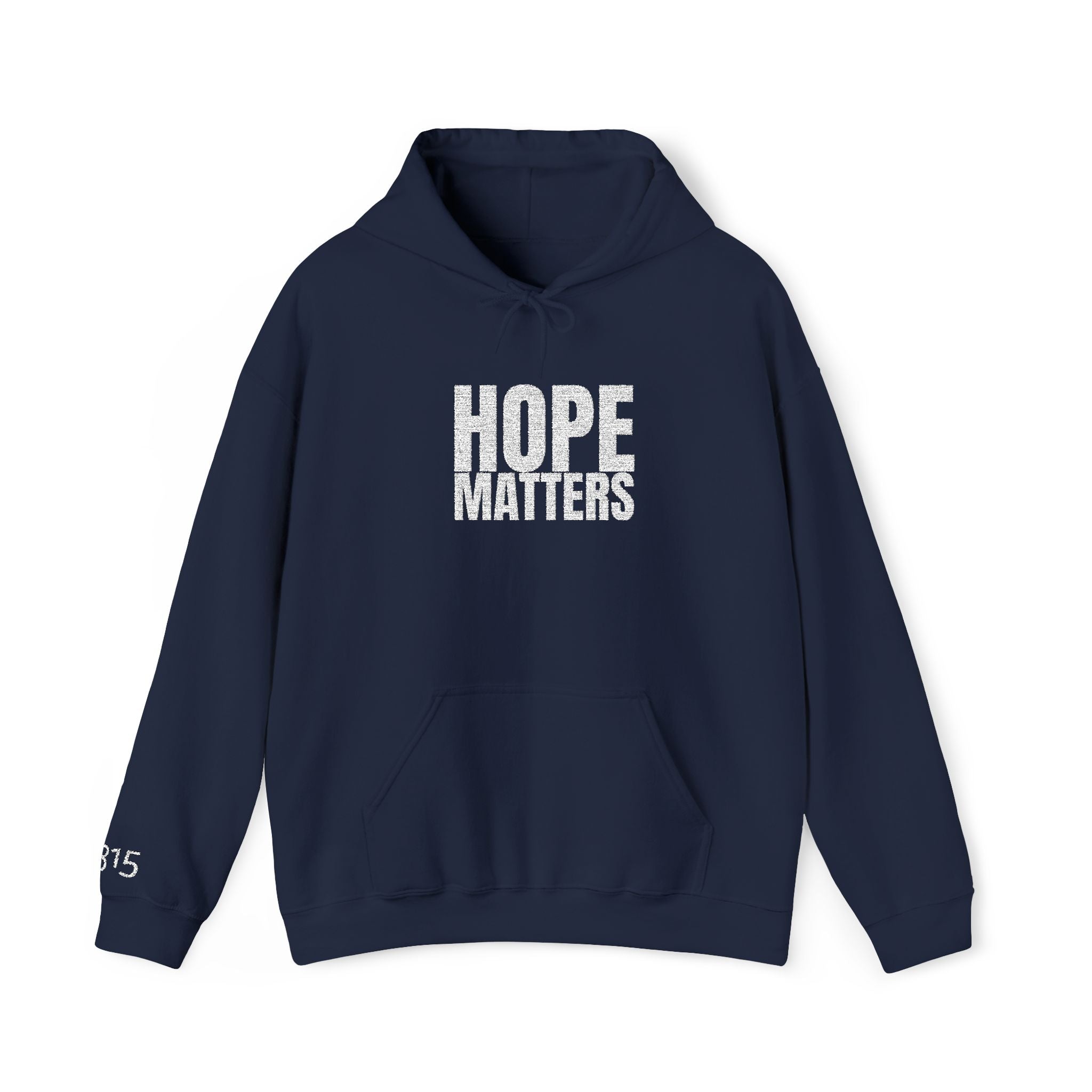 Multi Color - Hope Matters - Hoodie — Minimal Black Square Anchor Logo Pullover