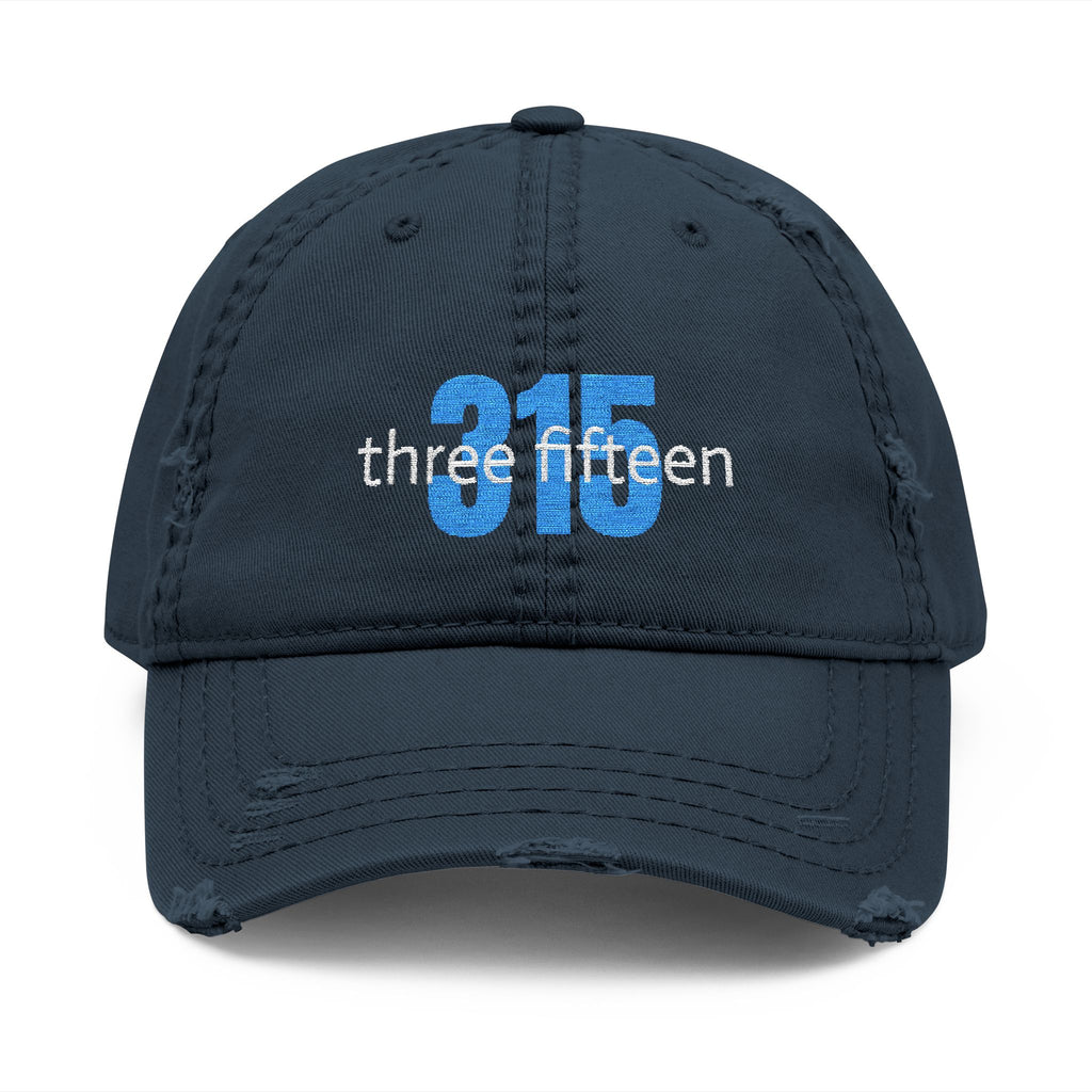 3 - Hat Distressed Embroidered Bold 315 Dad Hat - Casual Chic Accessory