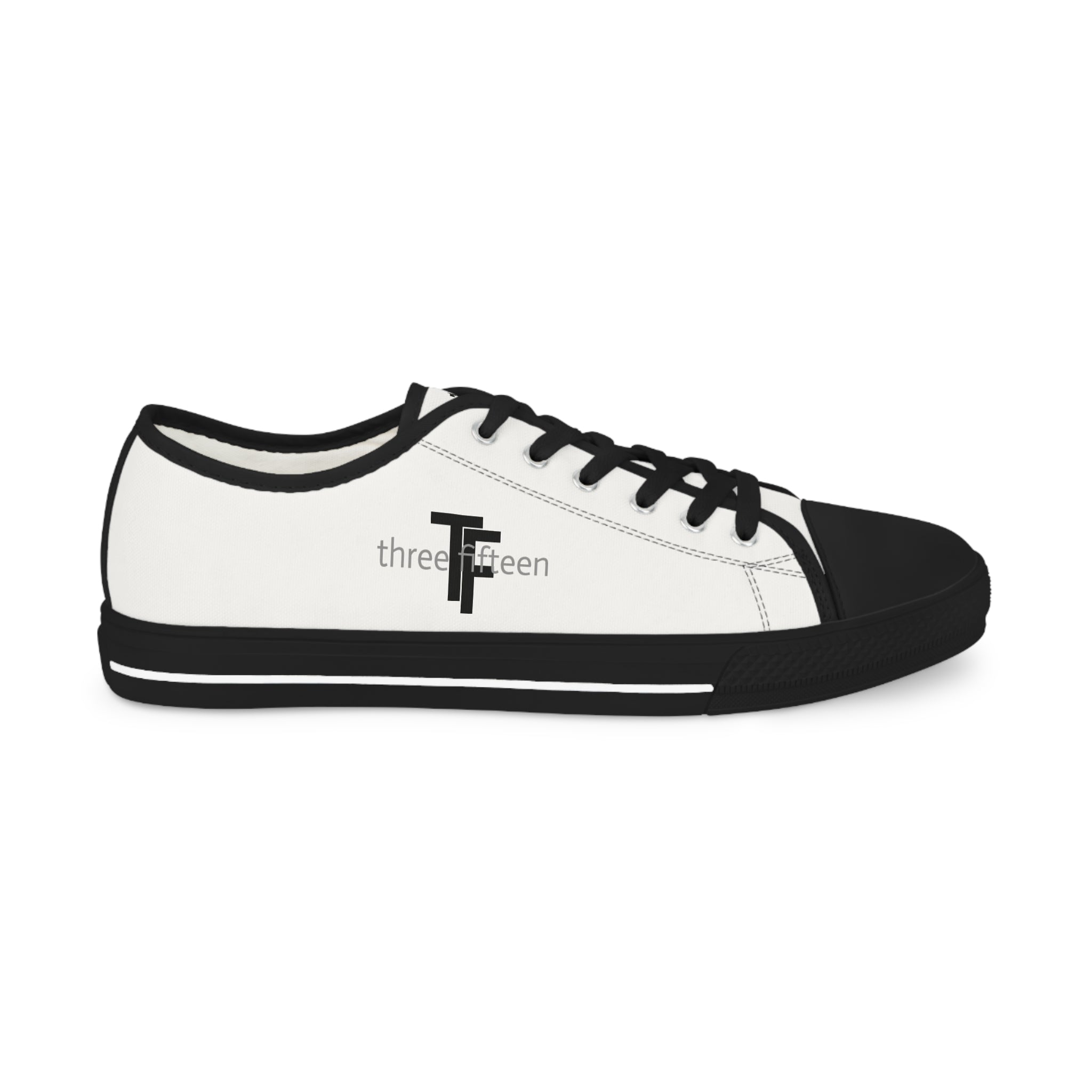 31 - Men's Low Top Sneakers TF — Minimal Grey Canvas Shoes with '315' Side Graphic