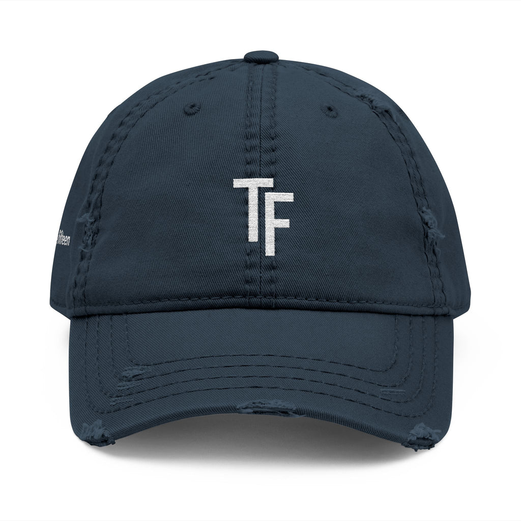3 - Hat Distressed Embroidered TF Three Fifteen Dad Hat - Casual Chic Accessory