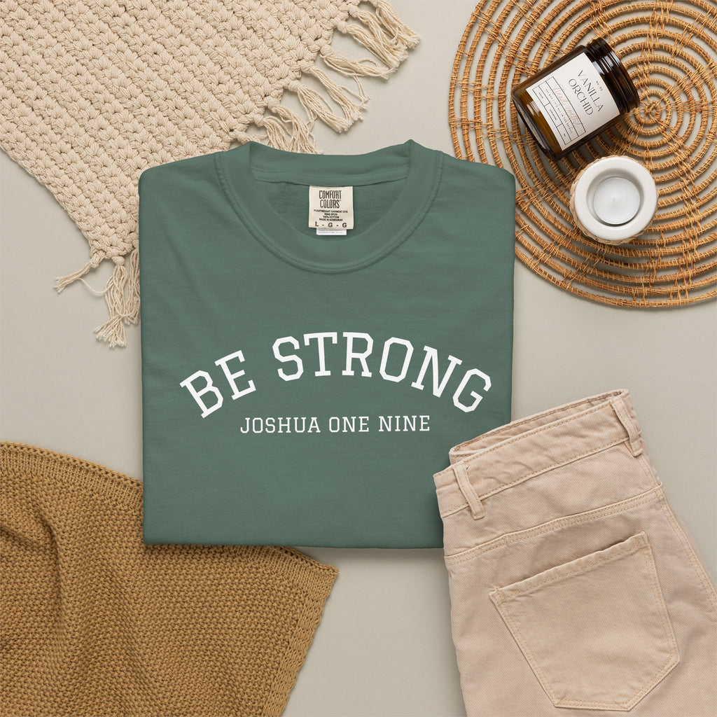 01 - Multi Colors  “Be Strong Joshua One Nine” Plain Back Store Graphic T-Shirt
