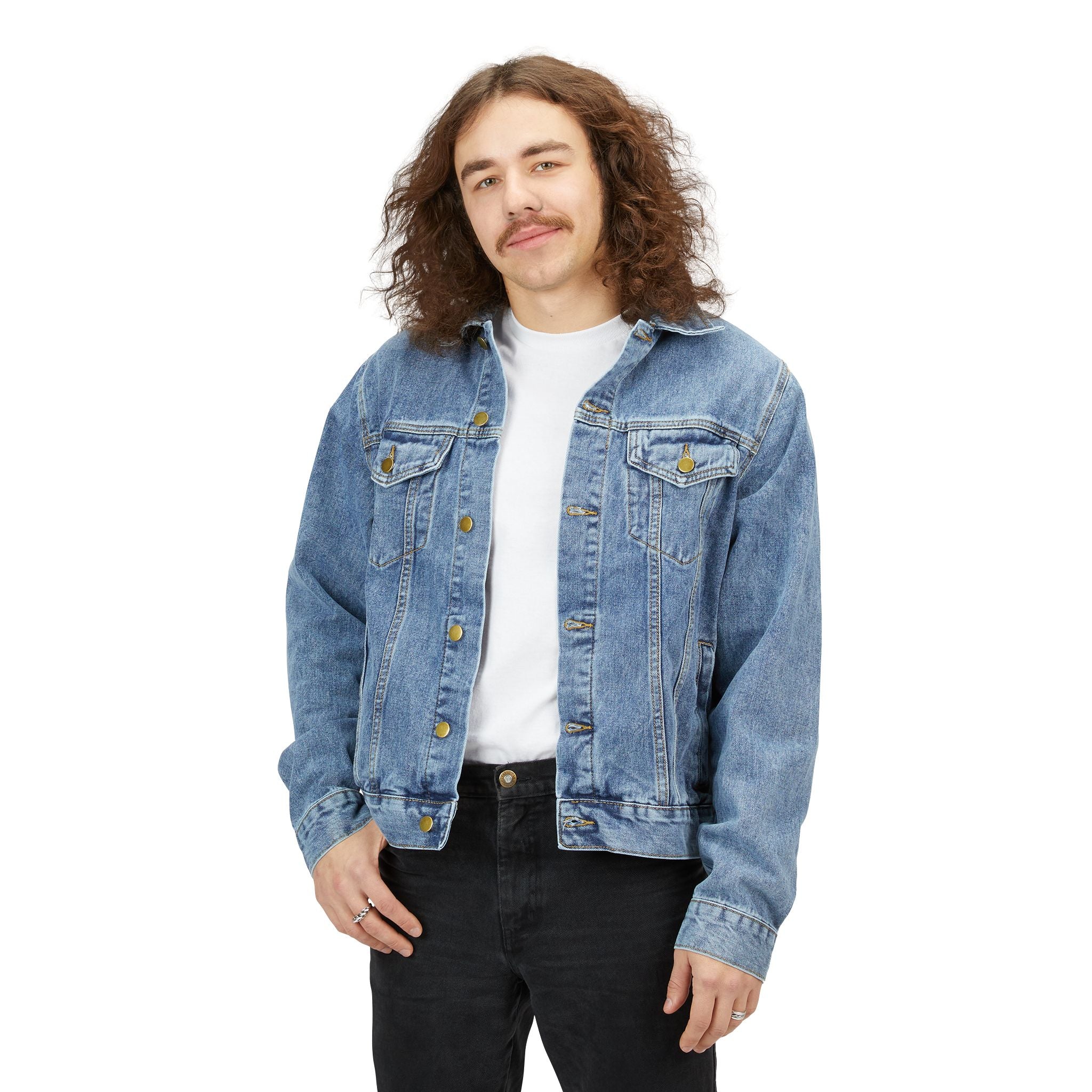 19 - What the World Needs Now - HOPE”" Men's Denim Jacket - "This Isn't the End of My Story" Statement Piece
