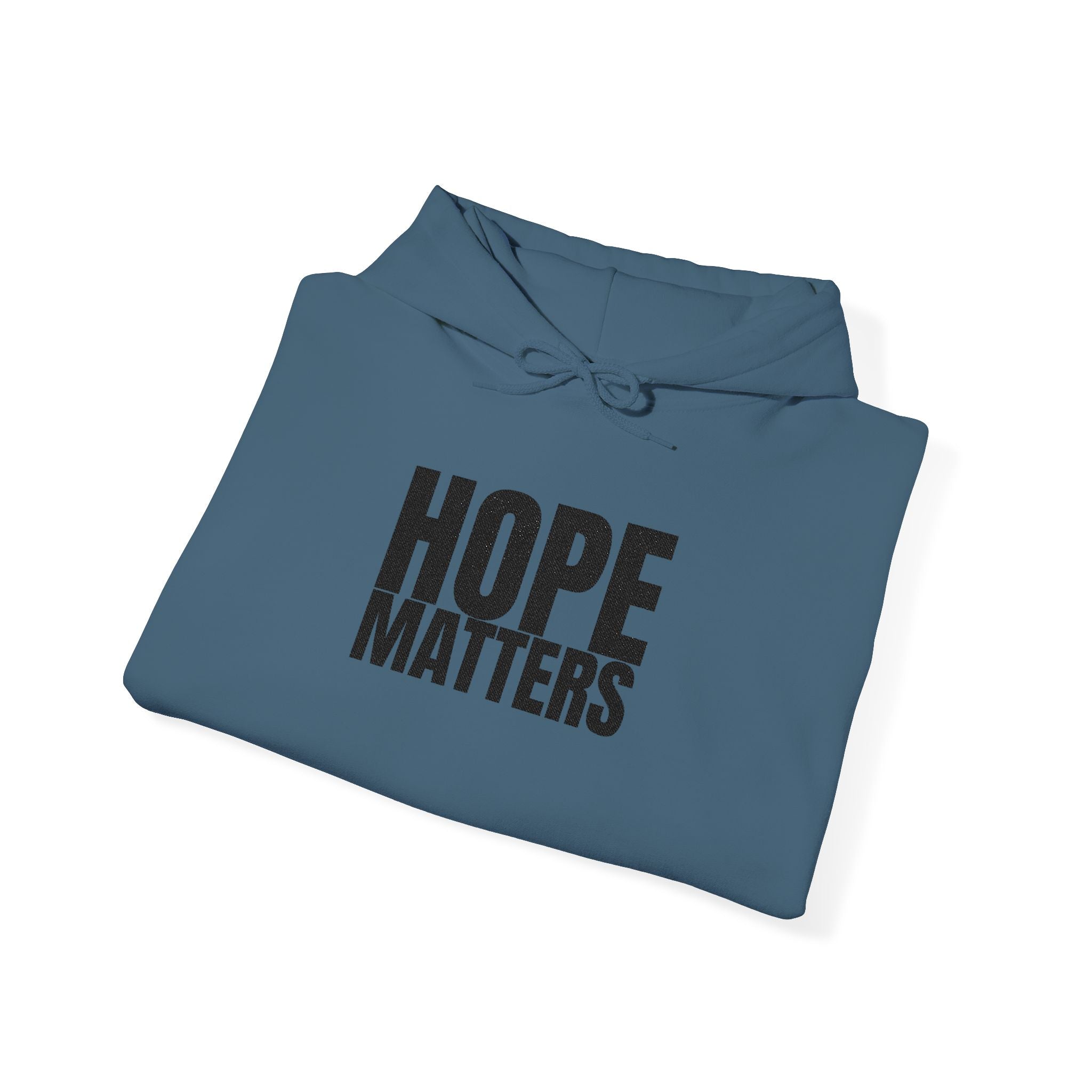 Multi Color - Hope Matters - Hoodie — Minimal Black Square Anchor Logo Pullover