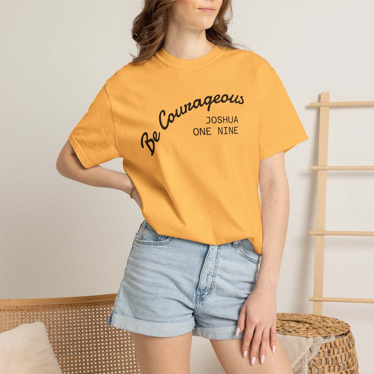 01 - Courageous Joshua One Nine Multi Colors Graphic T-Shirt