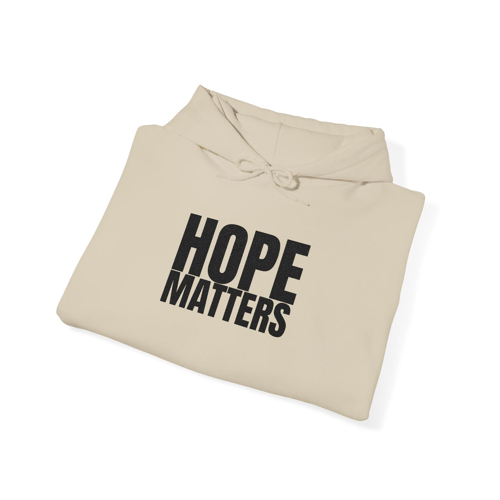 Multi Color - Hope Matters - Hoodie — Minimal Black Square Anchor Logo Pullover