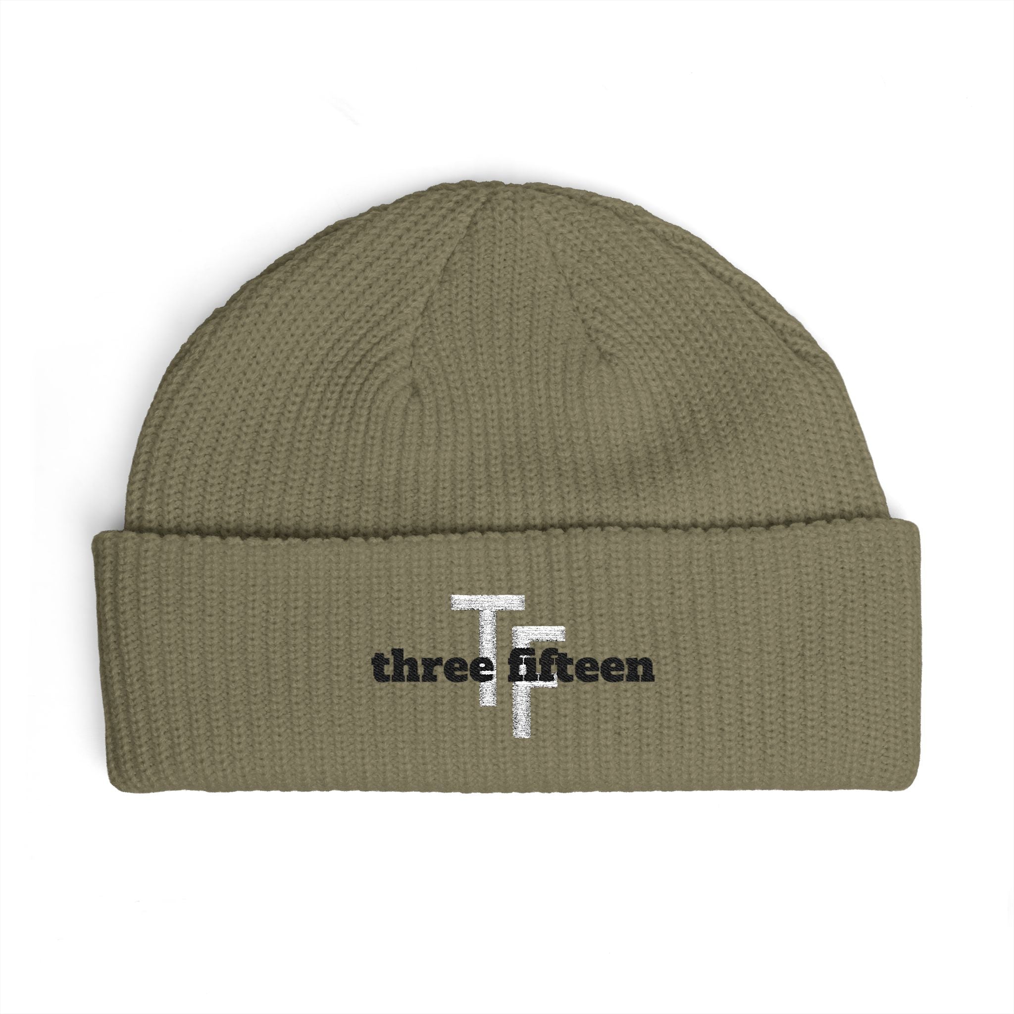 3 - Cuff Beanie — Embroidered "threefifteen" Logo Knit Hat