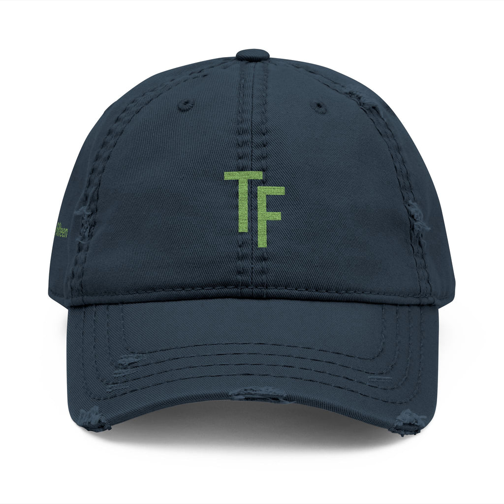3 - Hat Distressed Embroidered TF Three Fifteen Dad Hat - Casual Chic Accessory