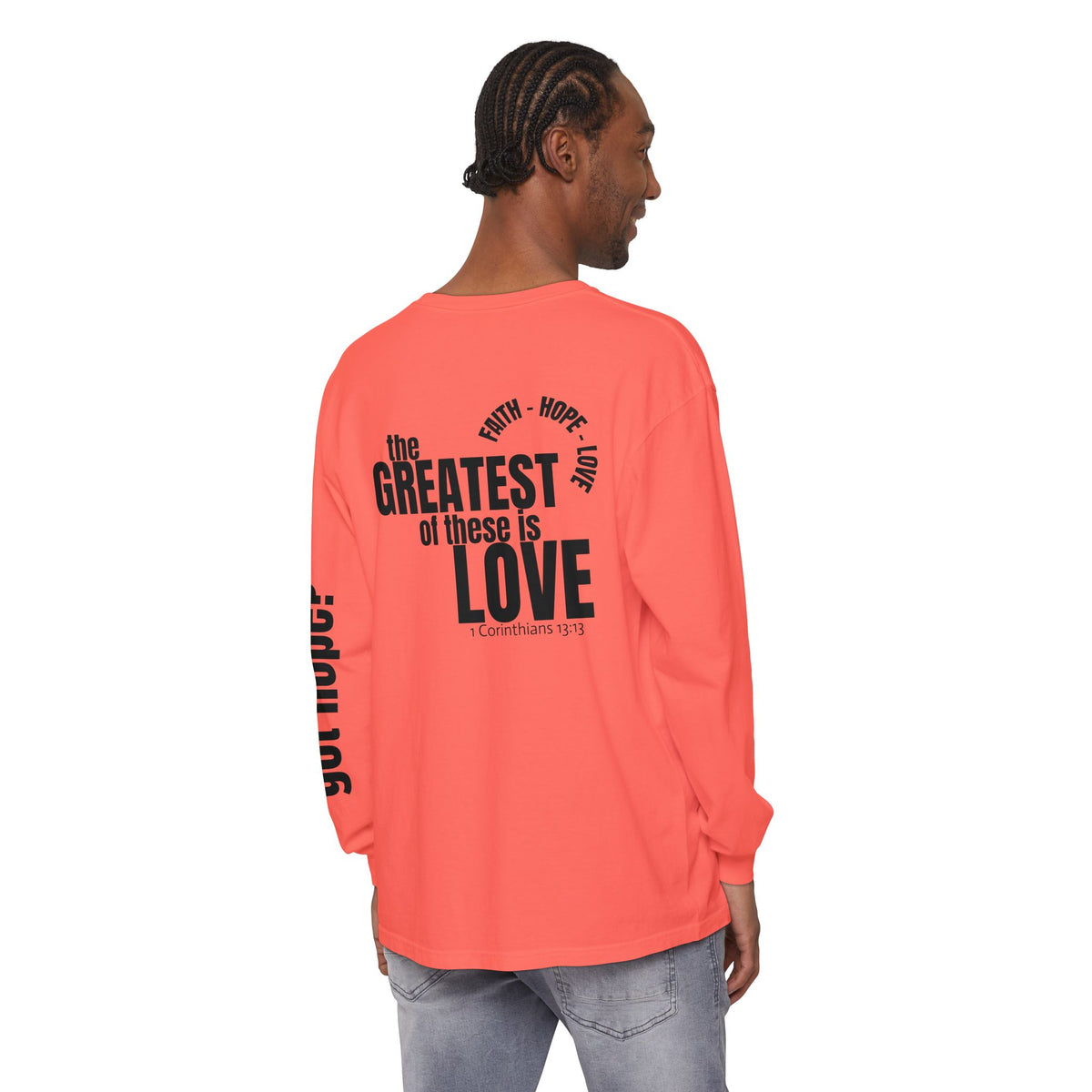 12 - Long sleeve tee 315 The Greatest of These Unisex Long Sleeve T-Shirt - Inspirational Casual Wear
