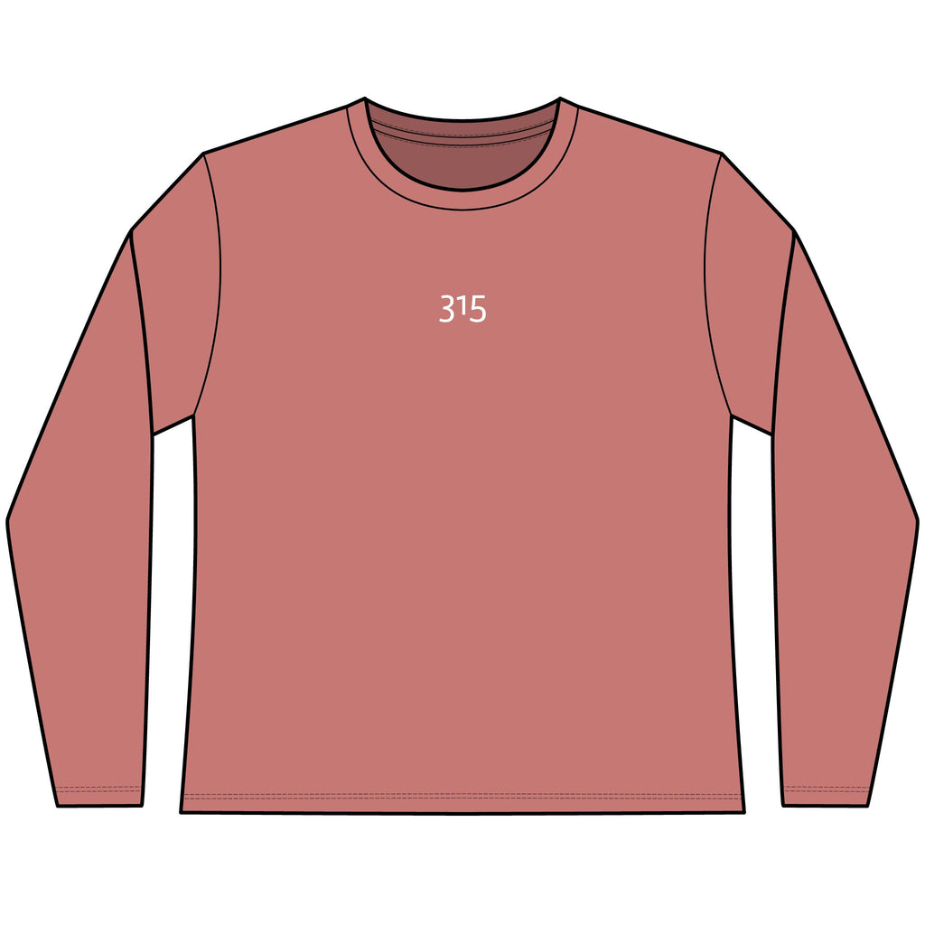 Multi Color Women’s Cozy Long Sleeve Tee with Number 315 for Casual Days