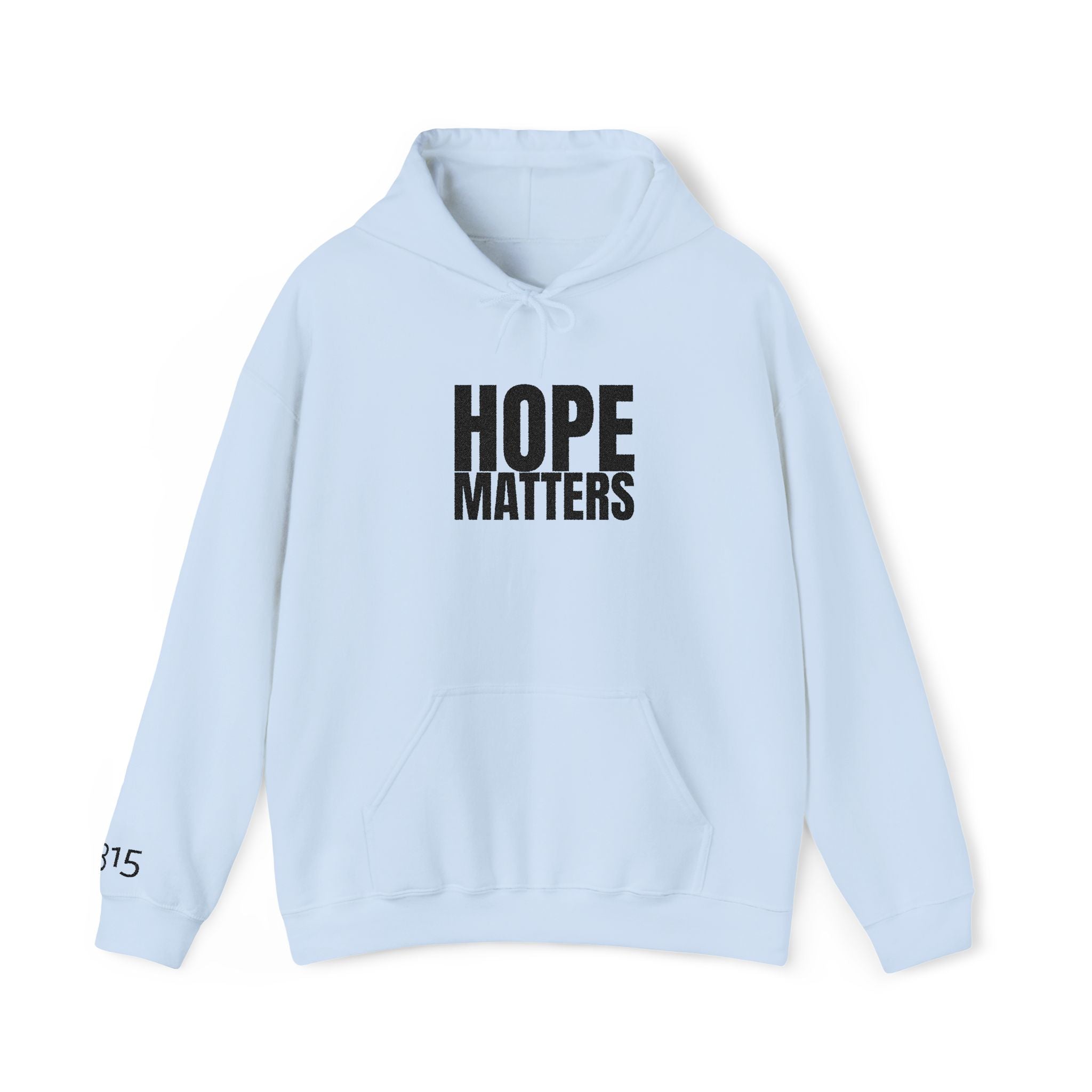 Multi Color - Hope Matters - Hoodie — Minimal Black Square Anchor Logo Pullover