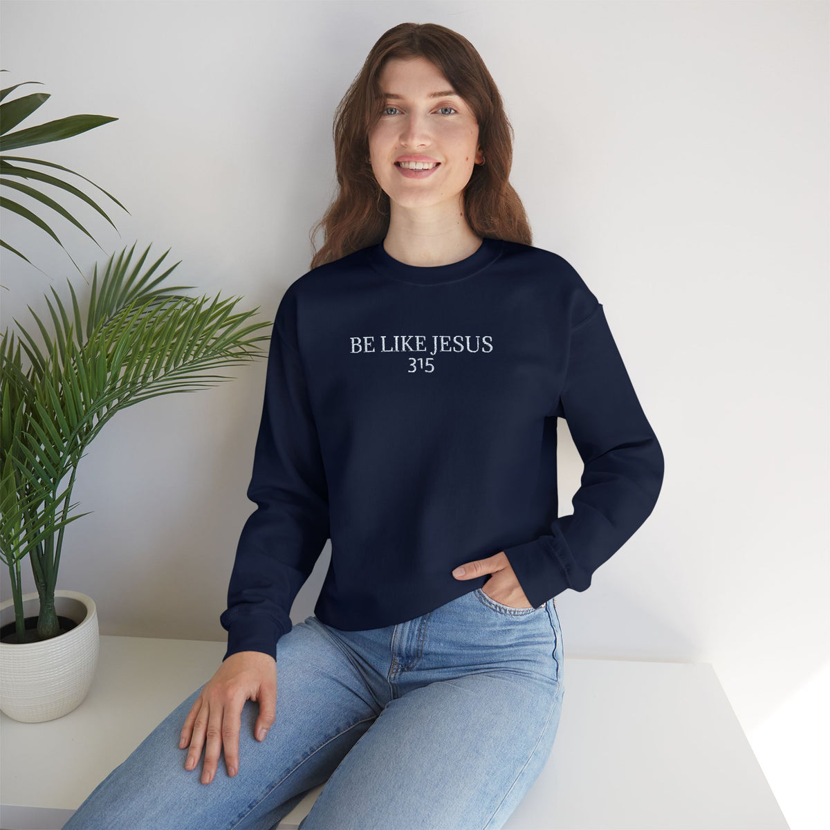 15 - Be Like Jesus 315 Multi Colors Embroidered - Unisex Heavy Blend™ Crewneck Sweatshirt