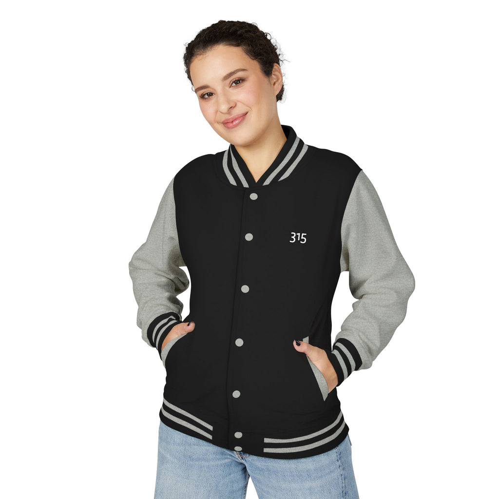 Multi Color Unisex Heavyweight Letterman Jacket - Classic Athletic Style with 315 Detail