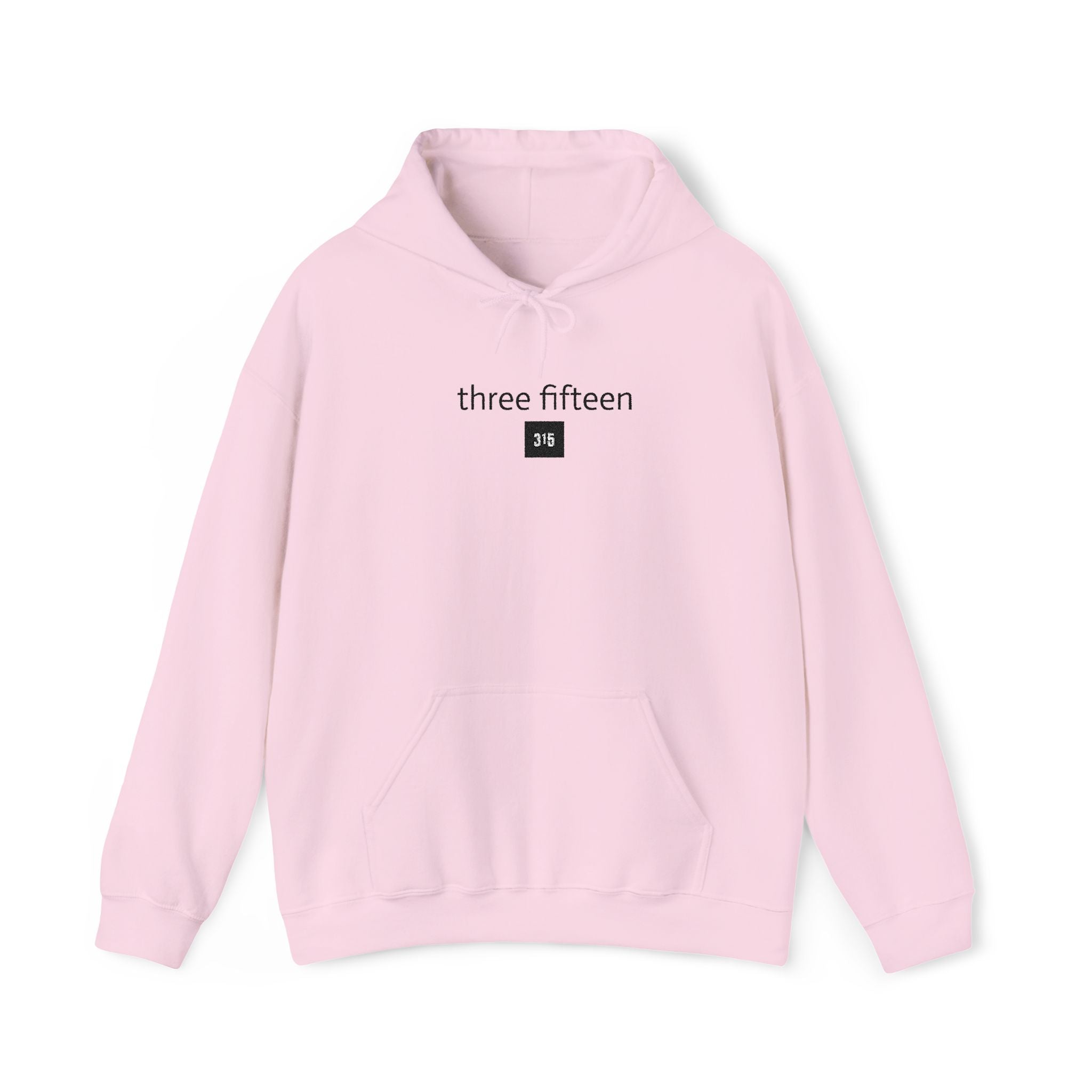 16 - 315 Square Embroidered Hoodie — Minimalist Distressed Graphic Sweatshirt