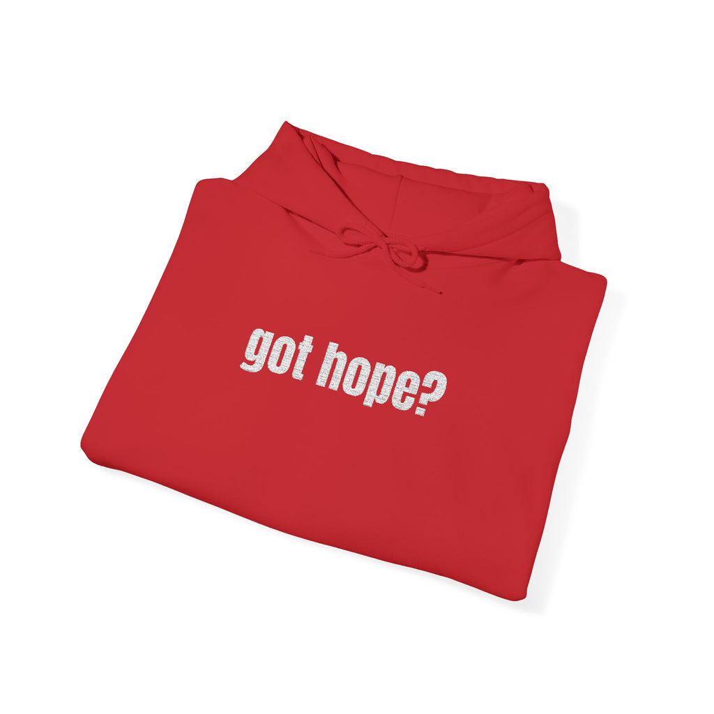 16 - Embroidered Got Hope? Hoodie Multi Color - Hope Matters - Hoodie — Minimal Black Square Anchor Logo Pullover