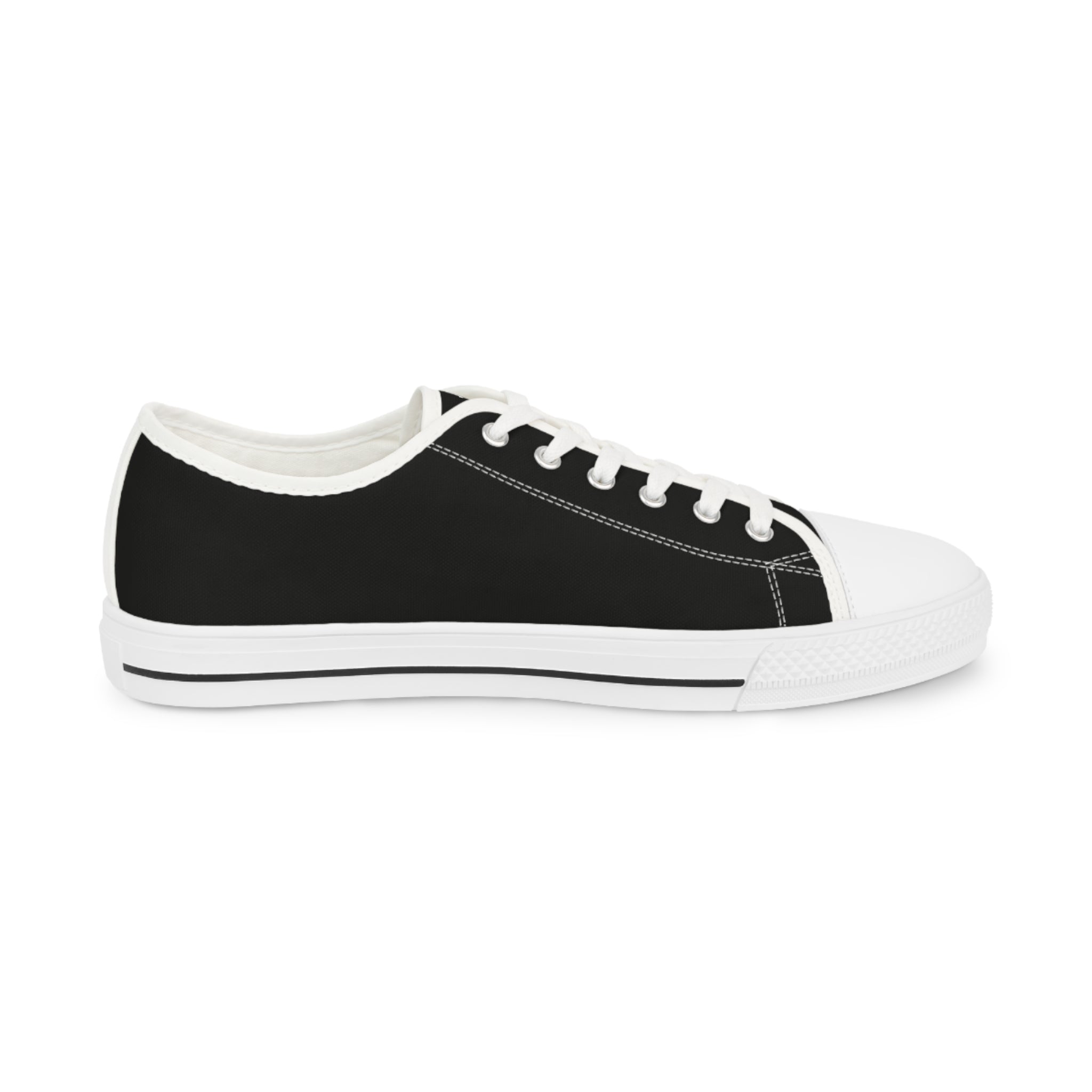 31 - Men's Low Top Sneakers — Minimal White Canvas Shoes with '315' Side Graphic