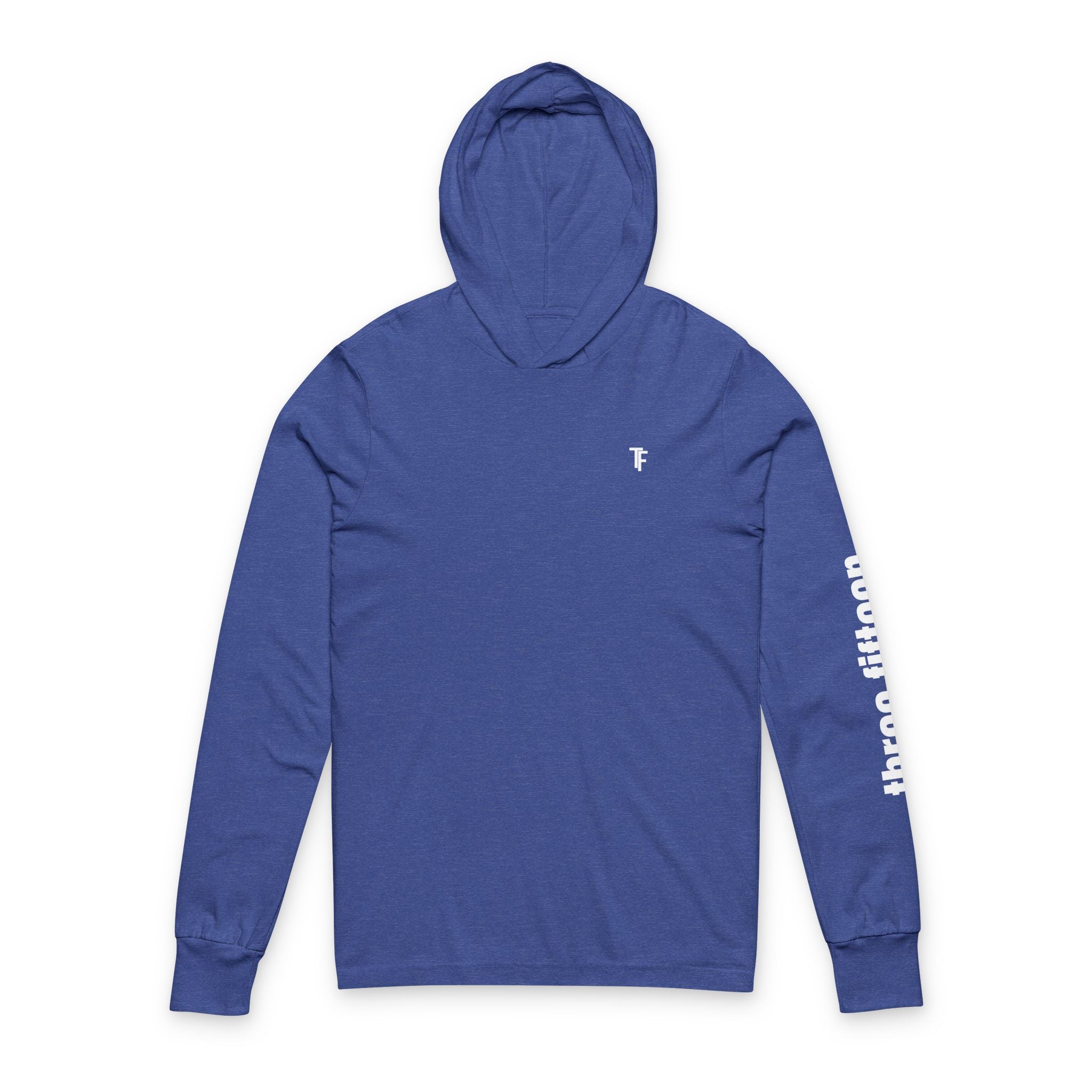 13 - TF Logo Hooded Long Sleeve Tee — Minimalist Branded Hoodie Tee