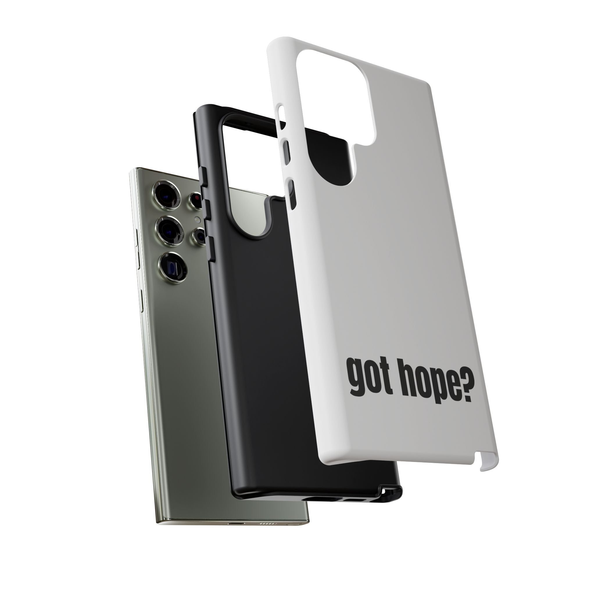 Phone Case — "got hope?" Minimalist Inspirational Protective Cover
