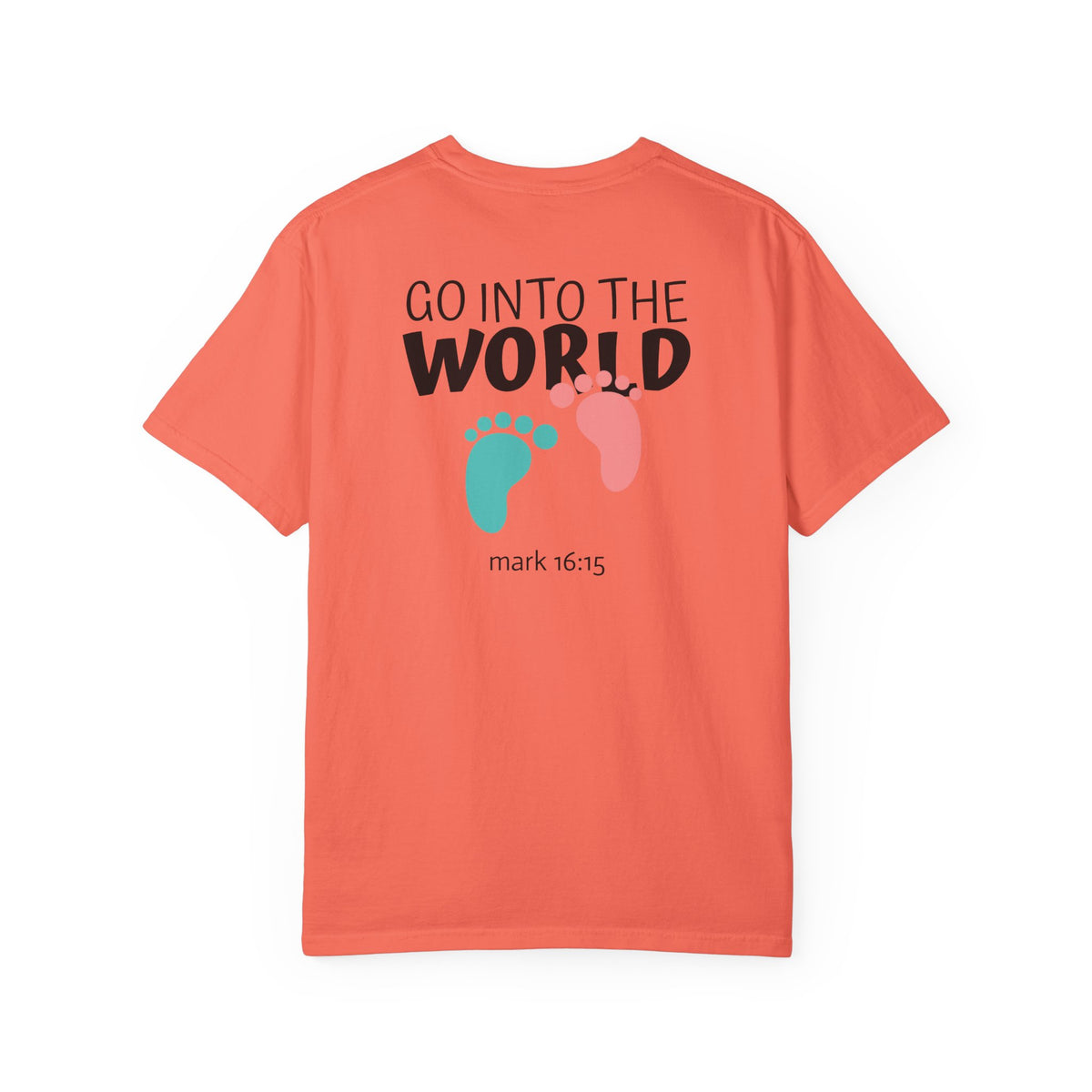 01 - Multi Colors “Go Into the World” Graphic T-Shirt