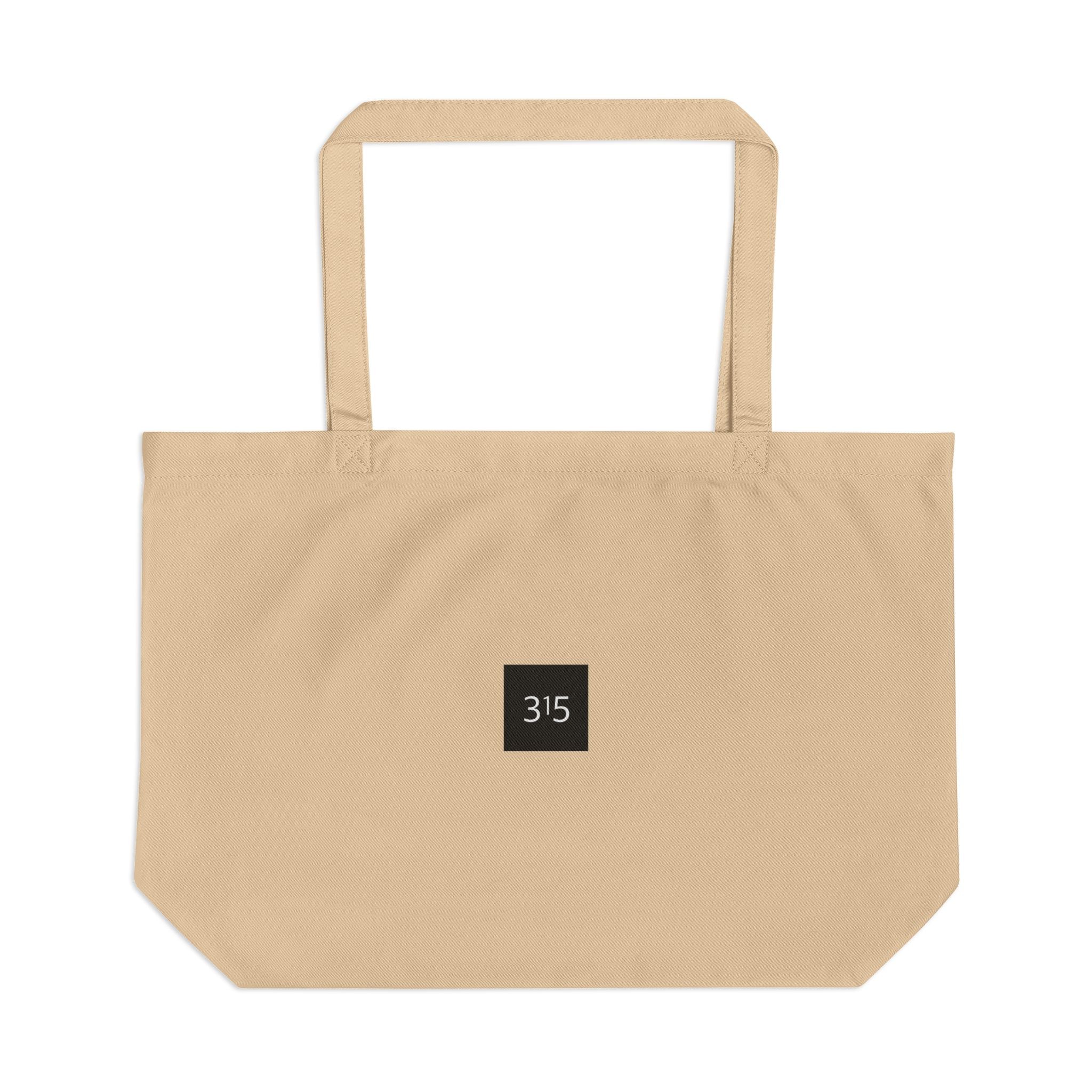 Large Eco-Friendly Tote Bag with Inspirational Quote