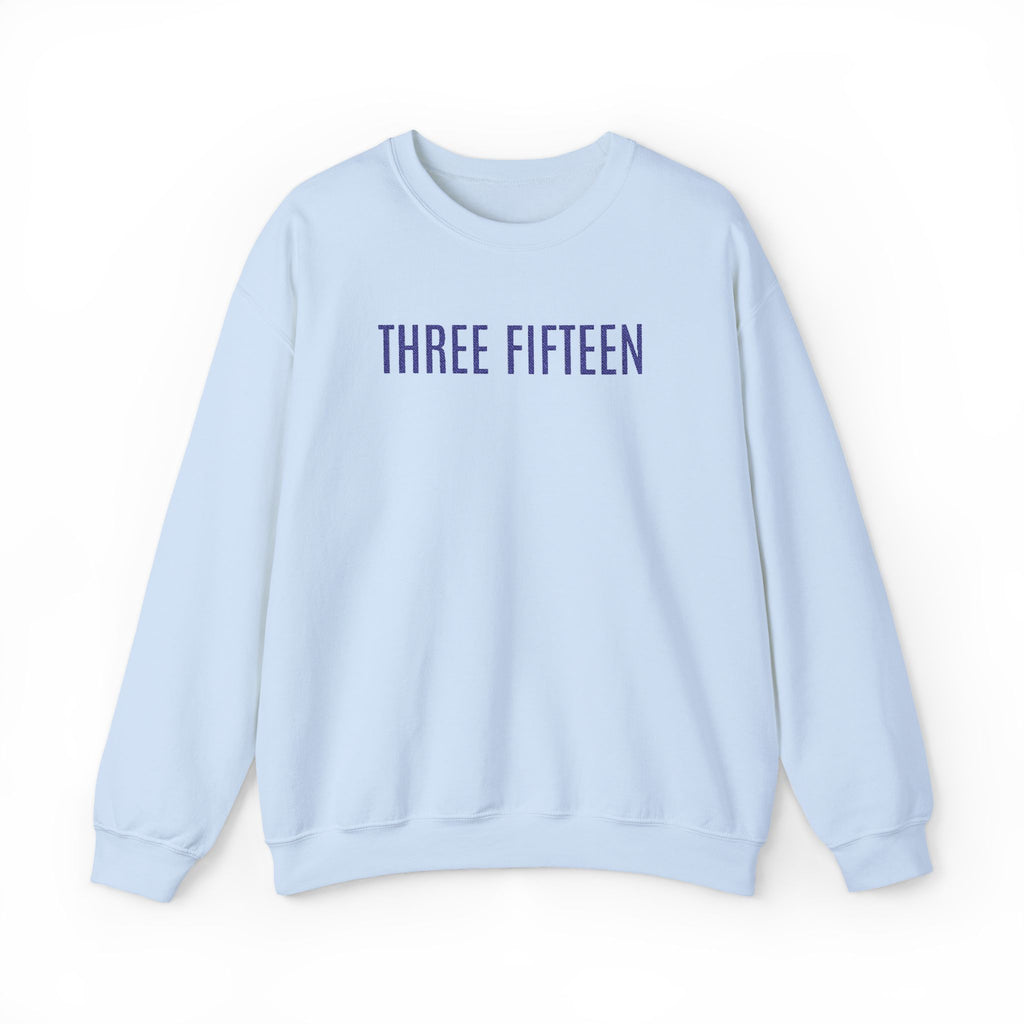 15 - Three Fifteen Embroidered Multi Colors Crewneck Sweatshirt — Minimal Black Graphic Pullover