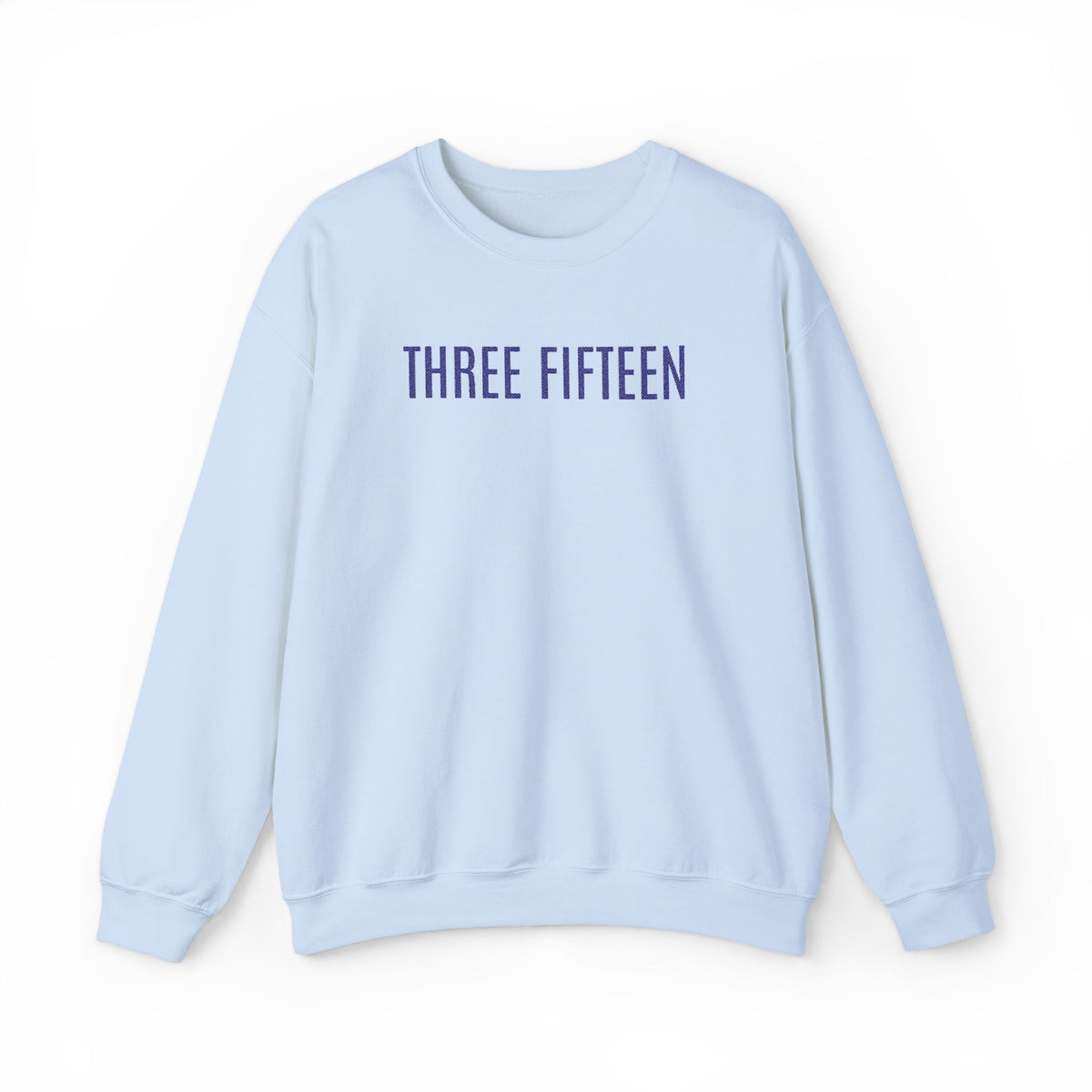 15 - Three Fifteen Embroidered Multi Colors Crewneck Sweatshirt — Minimal Black Graphic Pullover