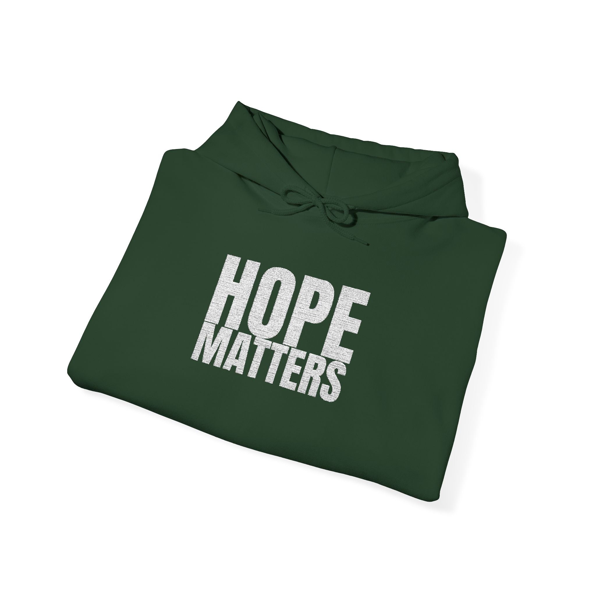 Multi Color - Hope Matters - Hoodie — Minimal Black Square Anchor Logo Pullover