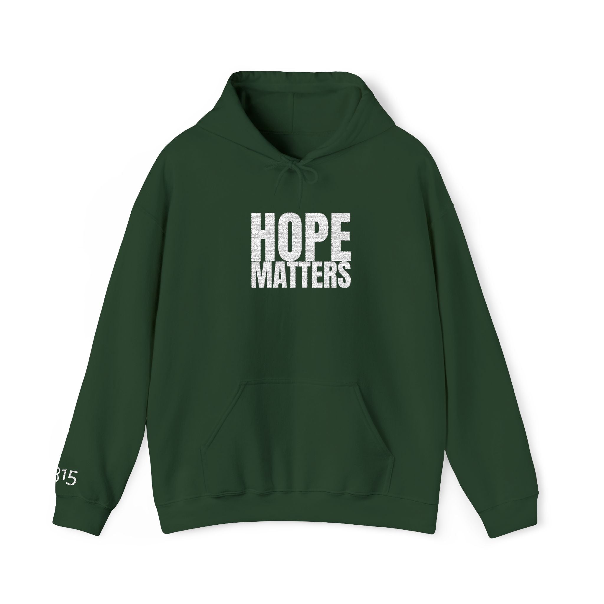 Multi Color - Hope Matters - Hoodie — Minimal Black Square Anchor Logo Pullover