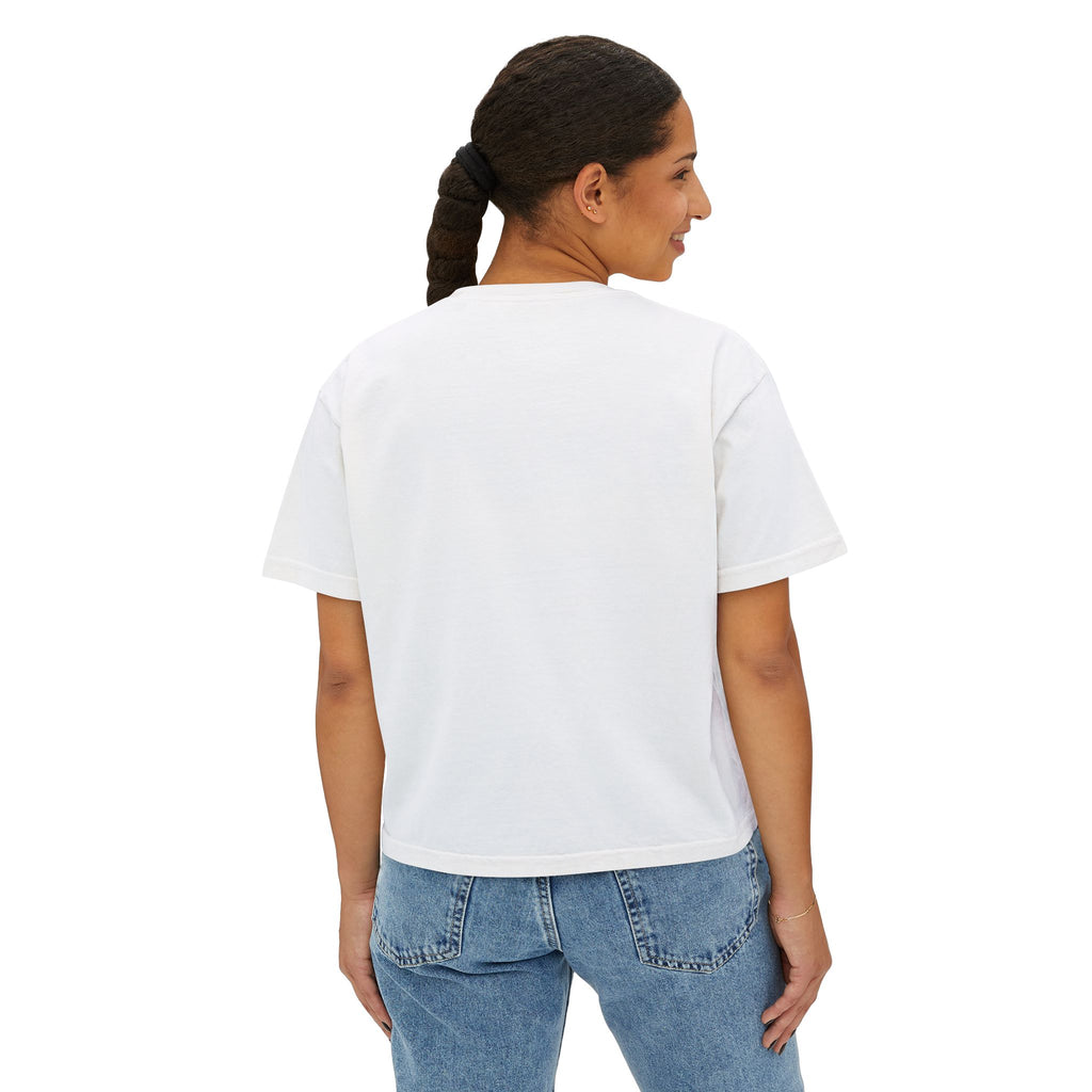 1 - Women's Boxy Tee Bold 315 — Minimalist City Number Graphic Shirt