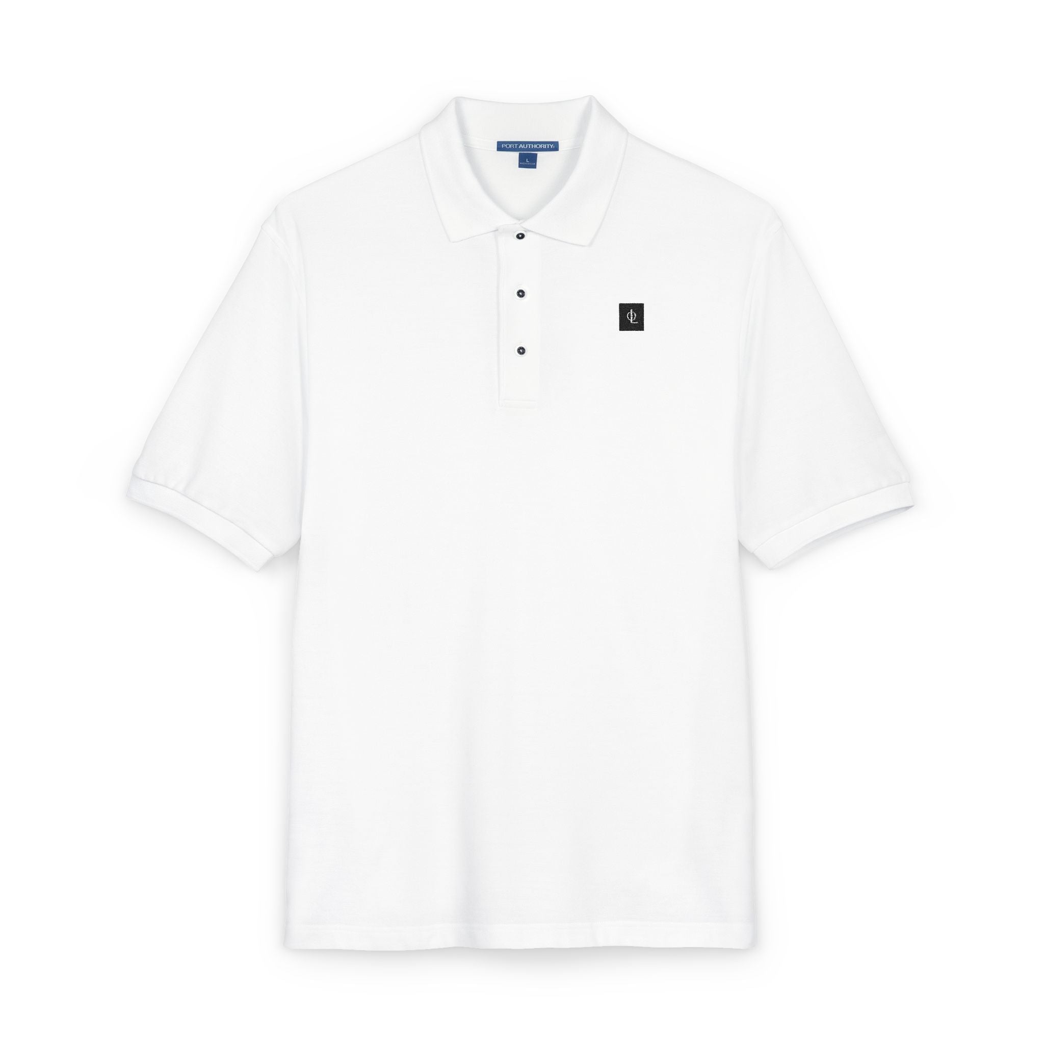 Embroidered “Outcome Leadership” Minimalist Lion Crest Polo Shirt