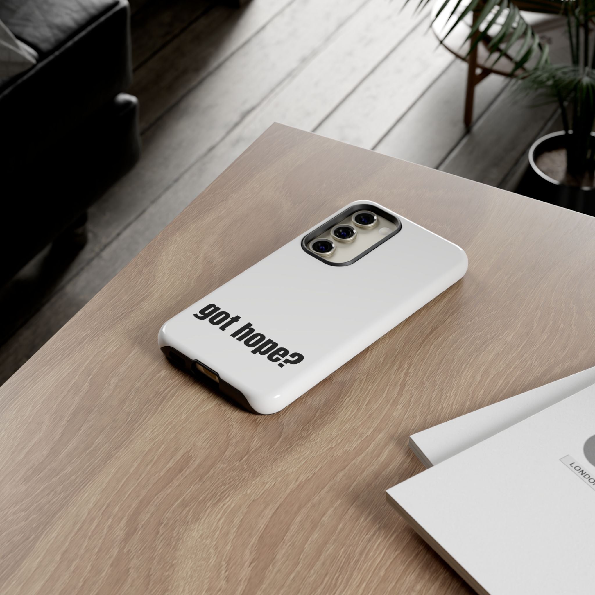 Phone Case — "got hope?" Minimalist Inspirational Protective Cover