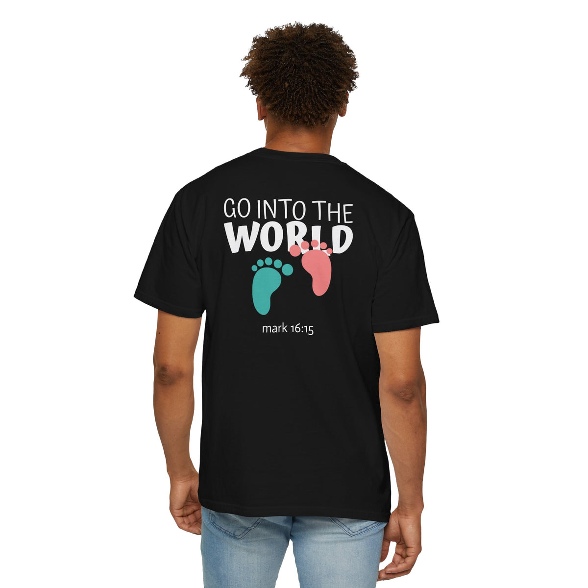01 - Multi Colors “Go Into the World” Graphic T-Shirt