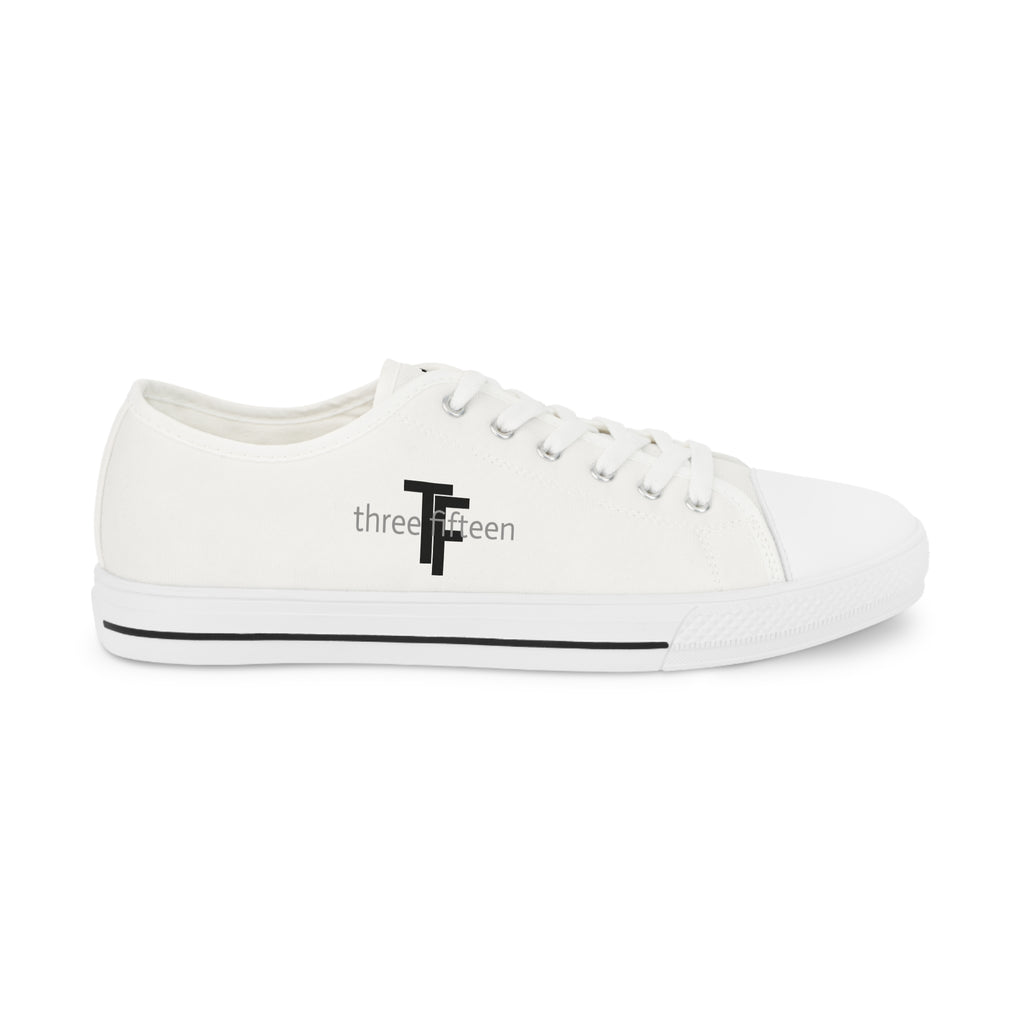 31 - Men's Low Top Sneakers TF — Minimal Grey Canvas Shoes with '315' Side Graphic