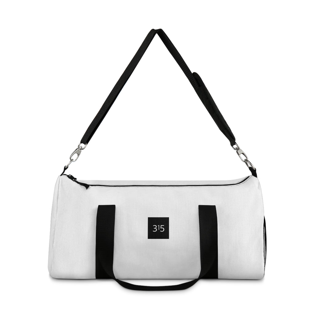 Classic White Duffel Bag – Minimalist Gym & Travel Tote