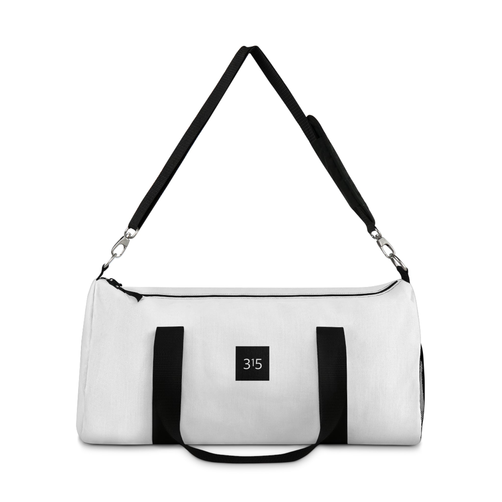 Classic White Duffel Bag – Minimalist Gym & Travel Tote