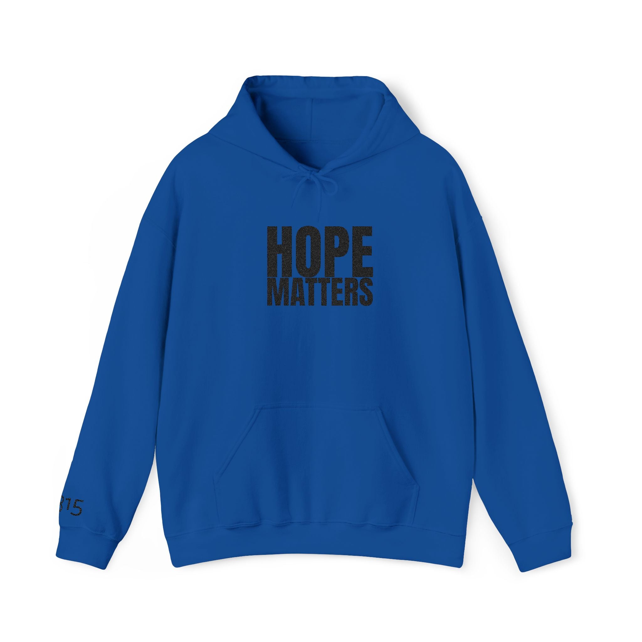 Multi Color - Hope Matters - Hoodie — Minimal Black Square Anchor Logo Pullover