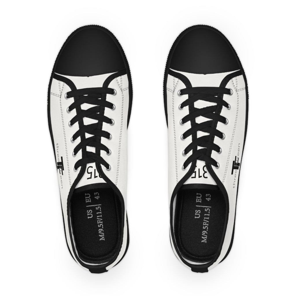 31 - Men's Low Top Sneakers TF — Minimal Grey Canvas Shoes with '315' Side Graphic