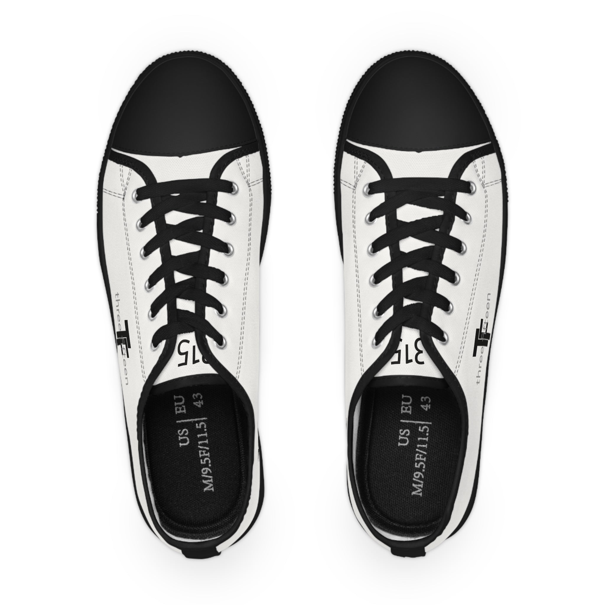 31 - Men's Low Top Sneakers TF — Minimal Grey Canvas Shoes with '315' Side Graphic
