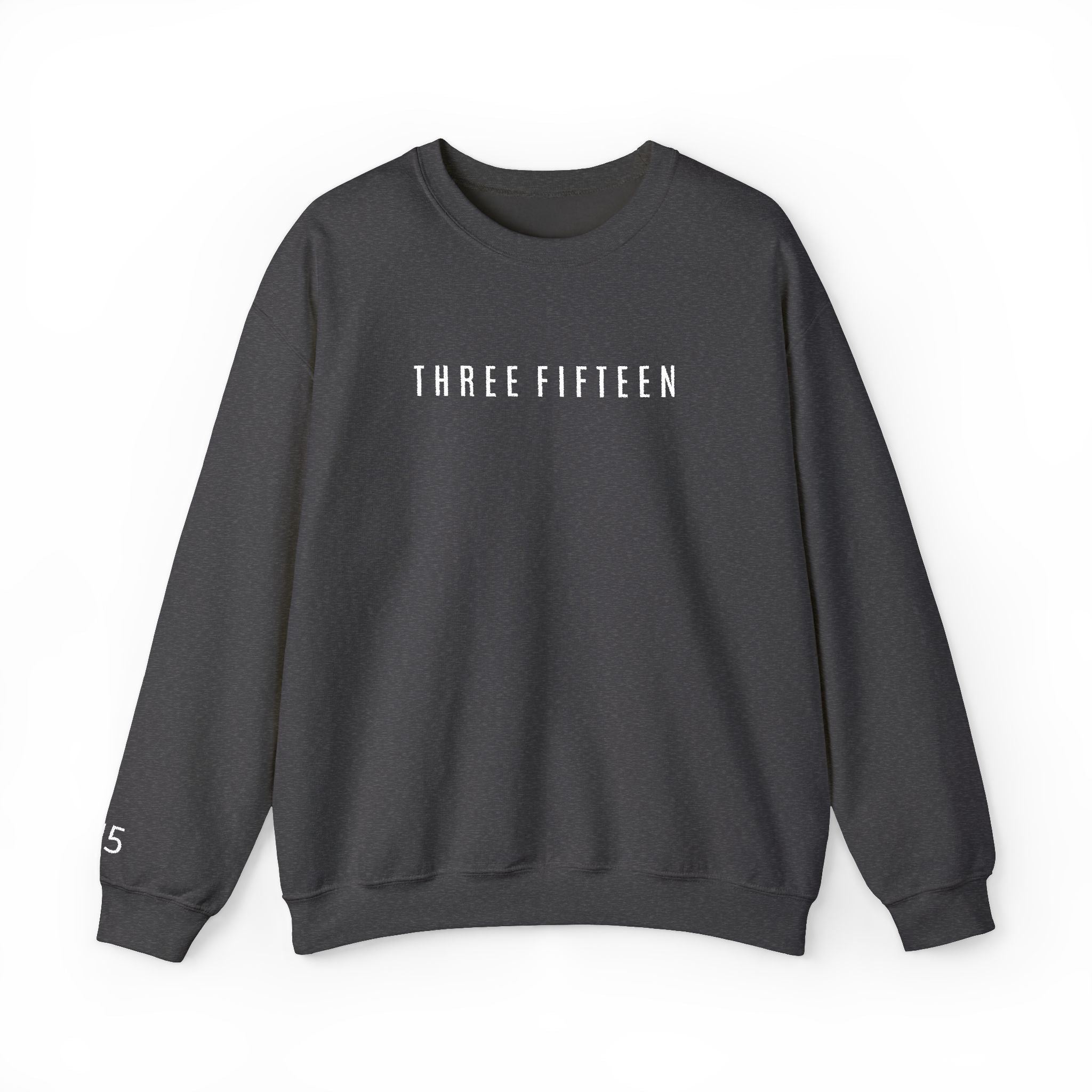 15 - Three Fifteen Embroidered Crewneck Sweatshirt — Minimal Graphic Pullover