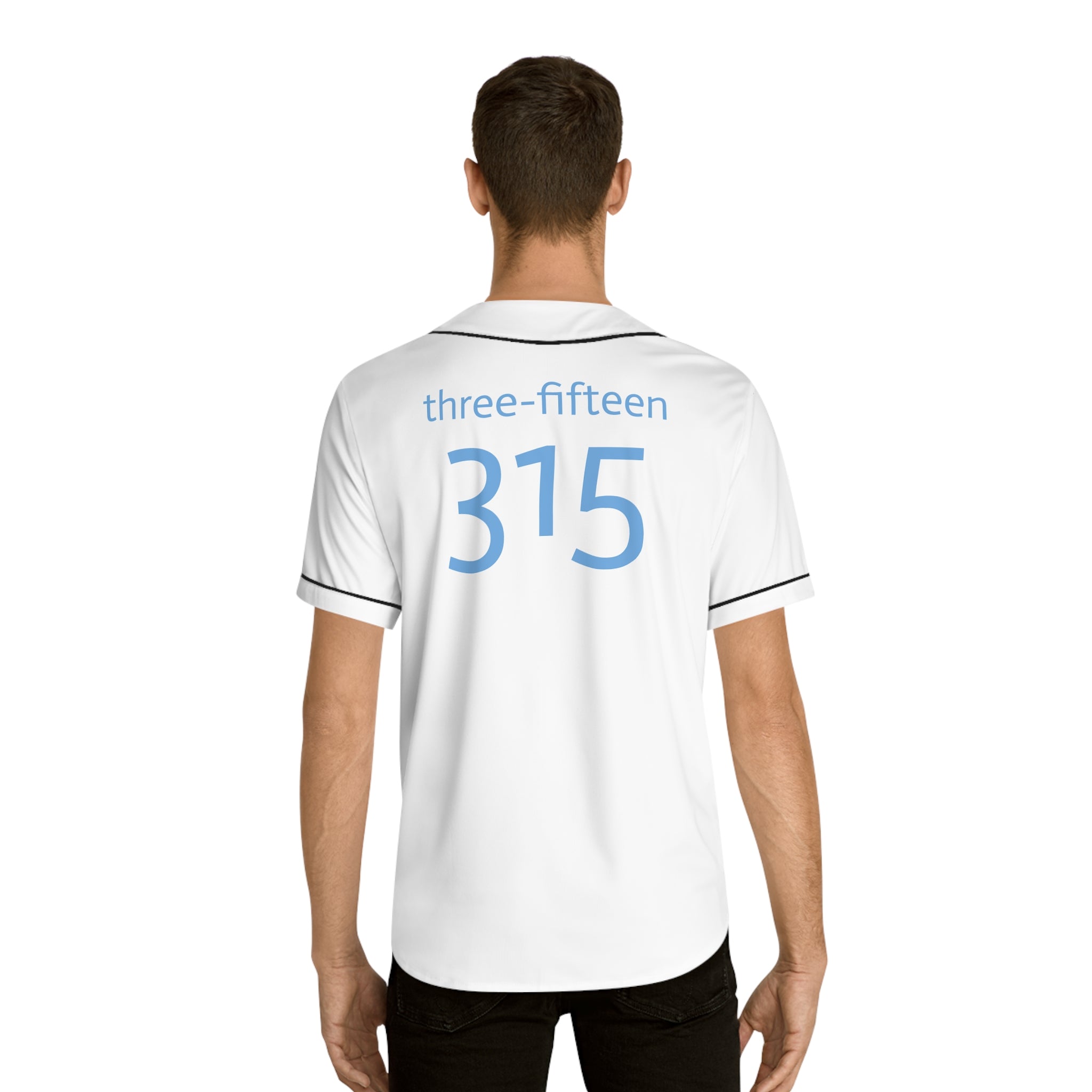 Three-Fifteen Stylish Men's Baseball Jersey with Custom Number 315