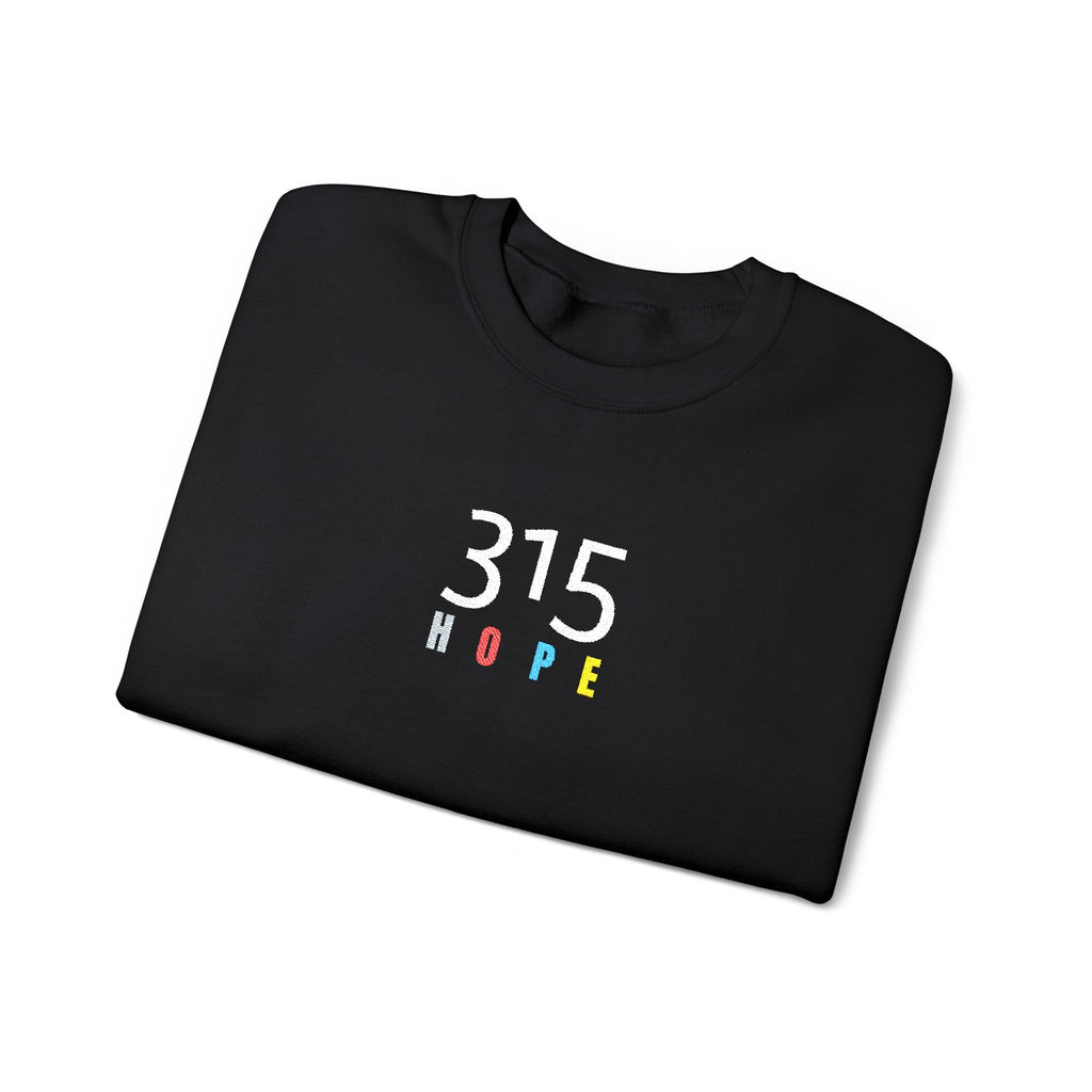 15 - 315 HOPE Colors Embroidered - Unisex Heavy Blend™ Crewneck Sweatshirt