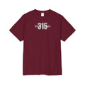 111 - Cotton Three Fifteen Bold 315 Graphic Tee — Minimal White Cotton T-Shirt