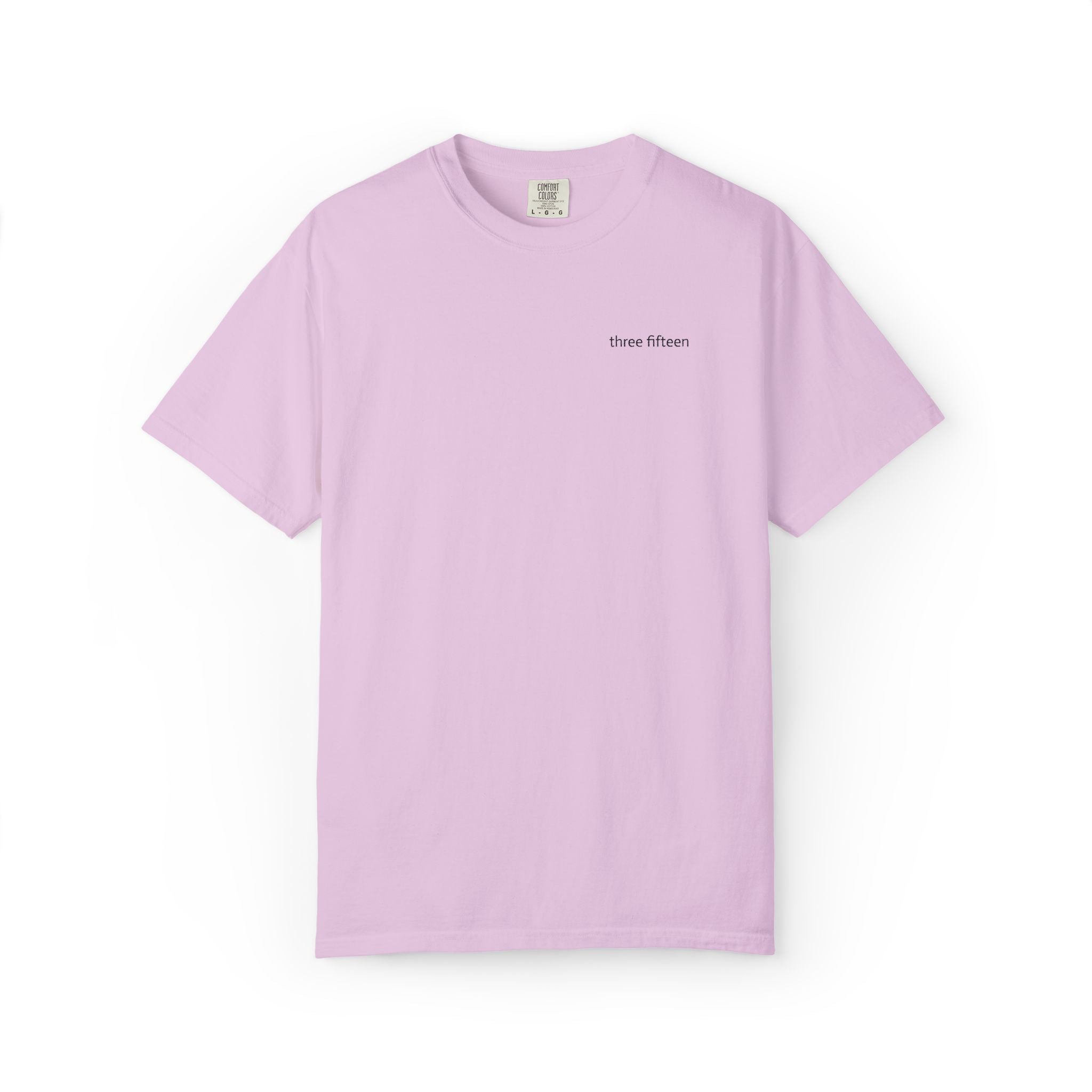 11 - Embroidered Three Fifteen Multi Color Minimalist '75' Chest Logo T-Shirt – Garment-Dyed White Casual Tee