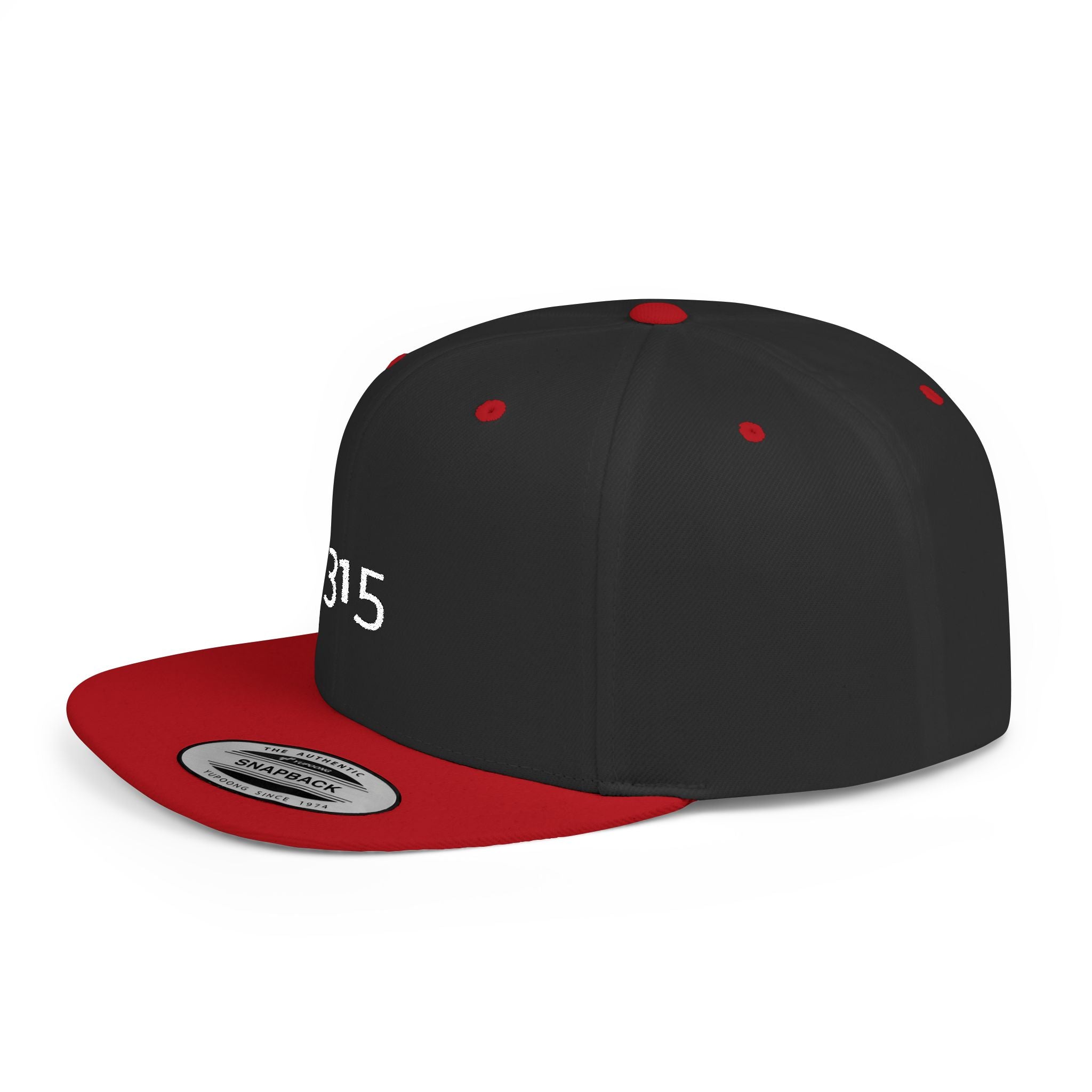 3 - Hat Custom Flat Bill Snapback Hat with 315 Design